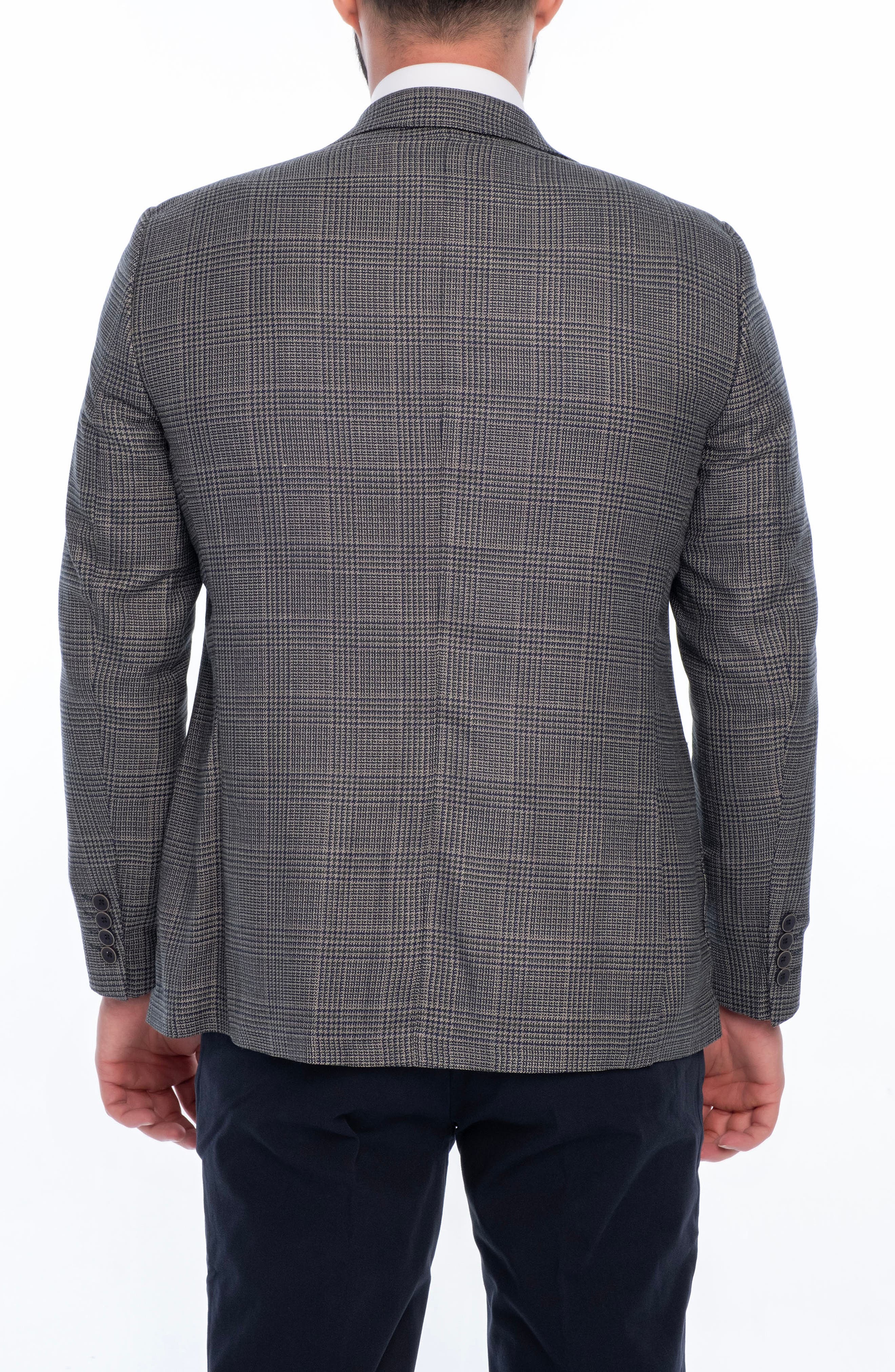 VELLAPAIS Plaid Sport Coat