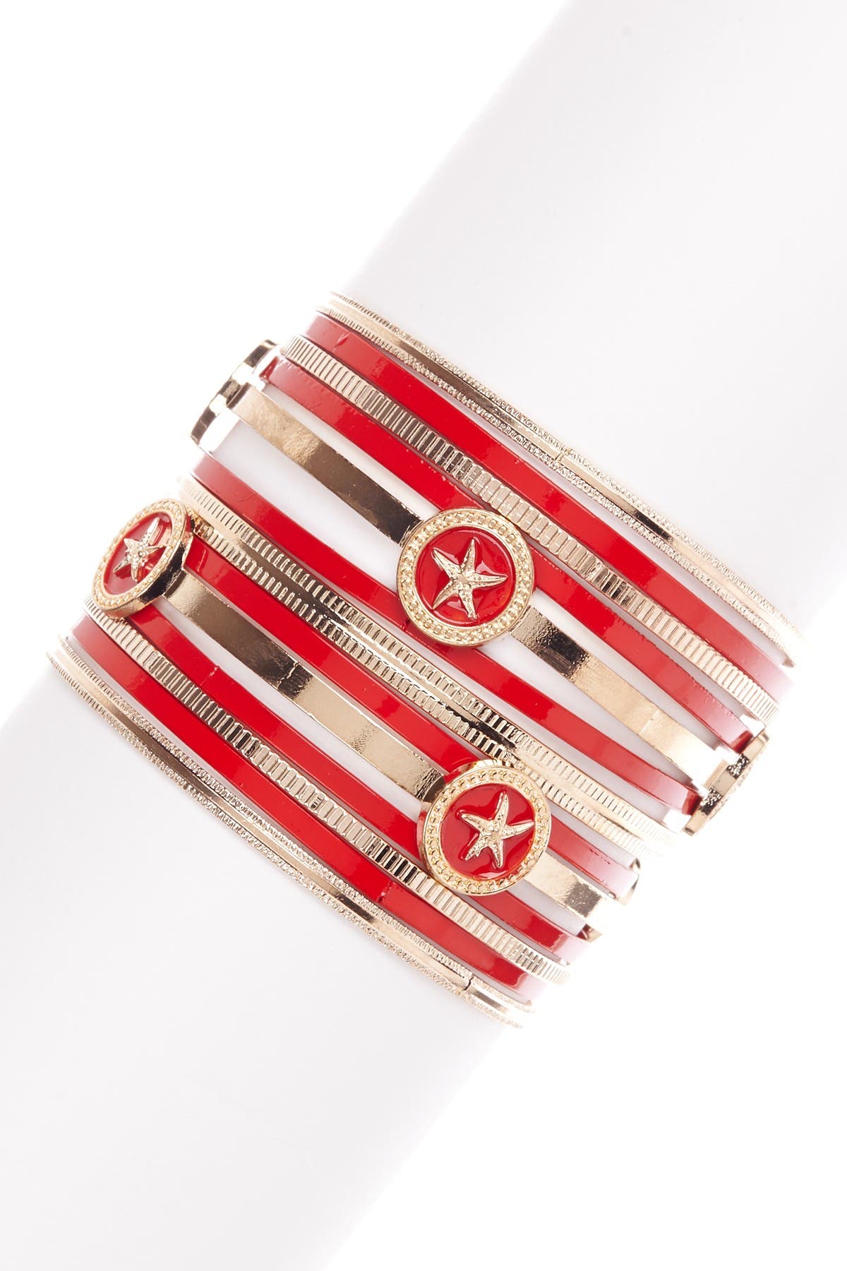 OLIVIA WELLES Starfish Style Bangle - Set of 13