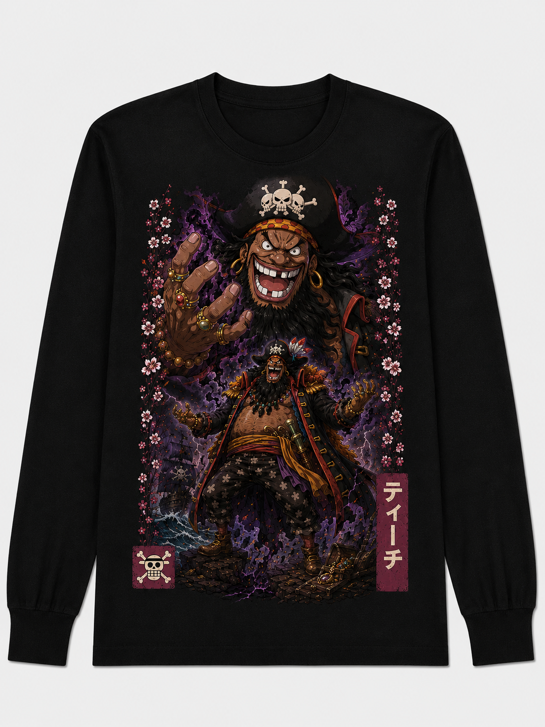 Remera Anime Marshall D. Teach One Piece Manga Corta