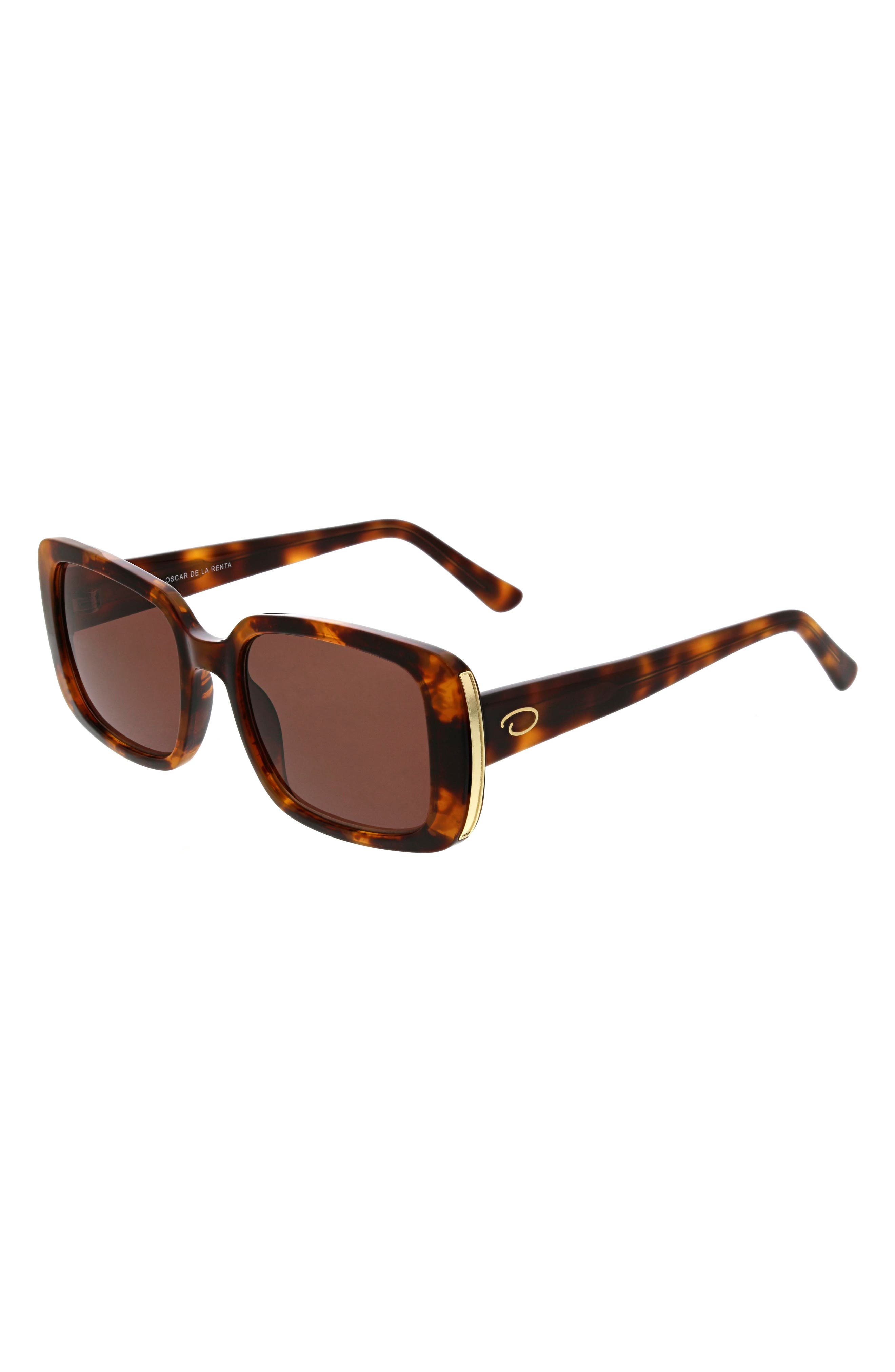 Oscar de la Renta 53mm Moderately Slim Rectangle Sunglasses