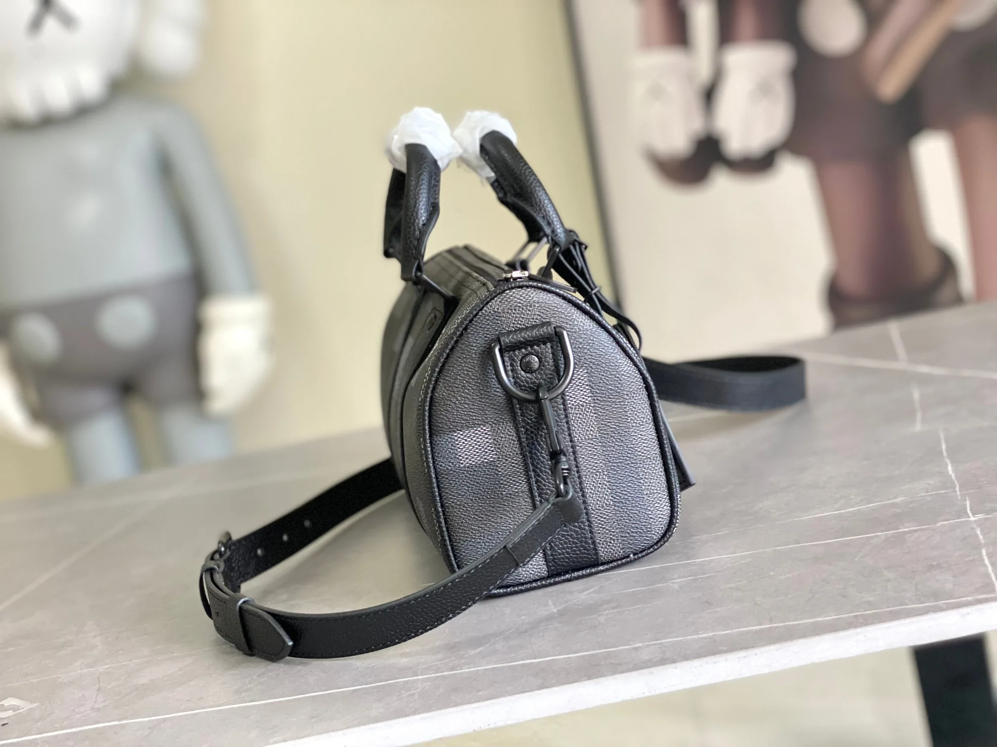 Louis Vuitton Keepall Black Canvas and Leather Tote Bag product photo from LabelPicks