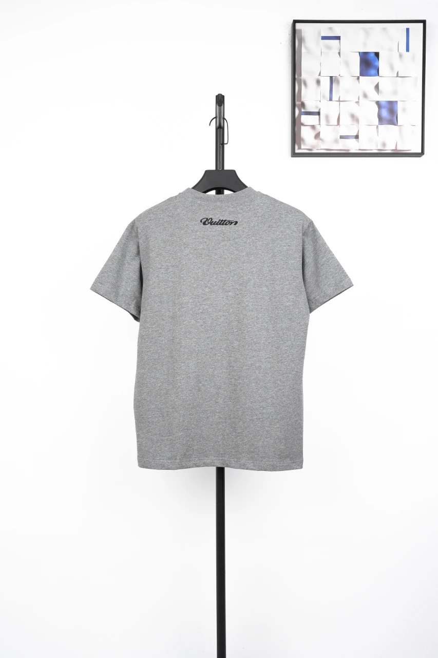 Louis Vuitton Grey Badge Print T-Shirt product photo from LabelPicks