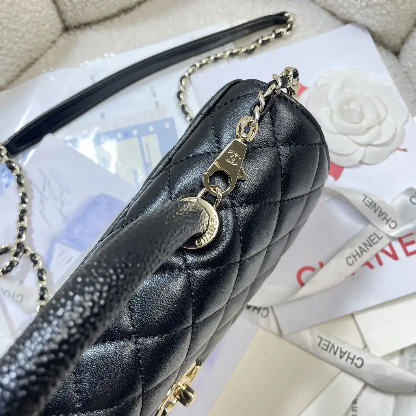 Chanel Coco Handle Black Calfskin Top Handle Bag product photo from LabelPicks