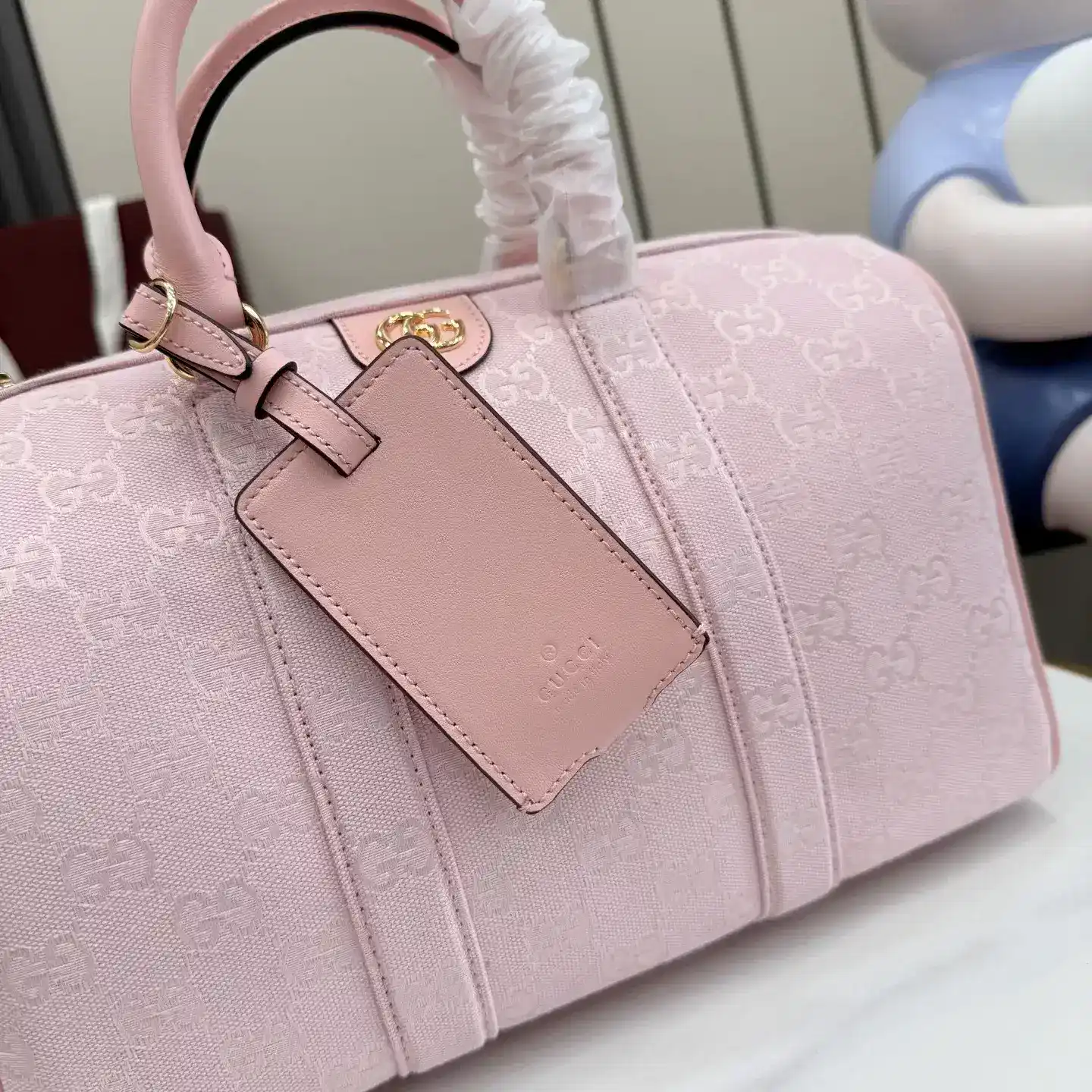 Gucci Pink Ophidia GG Supreme Canvas Top Handle Bag product photo from LabelPicks