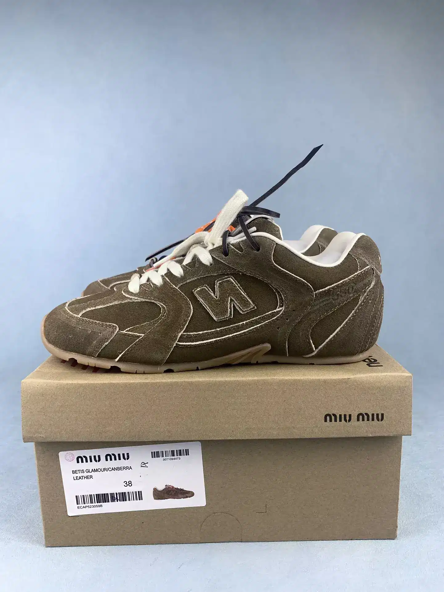 New Balance X Miu Miu 530 SL suede sneakers product photo from LabelPicks