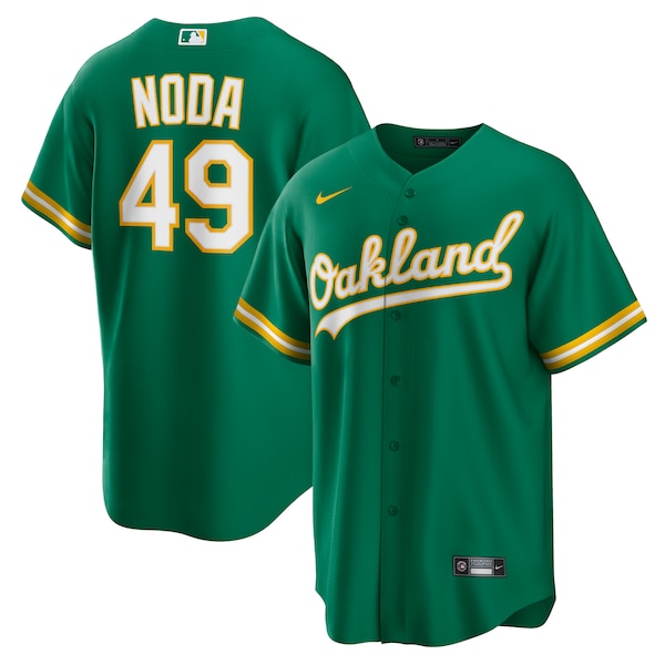 Ryan Noda Oakland Athletics Nike Alternate Replica Jersey - Kelly Green/White