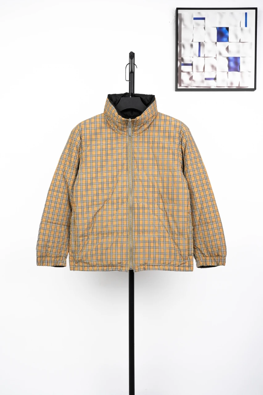 Burberry Beige Check Reversible Down Jacket product photo from LabelPicks