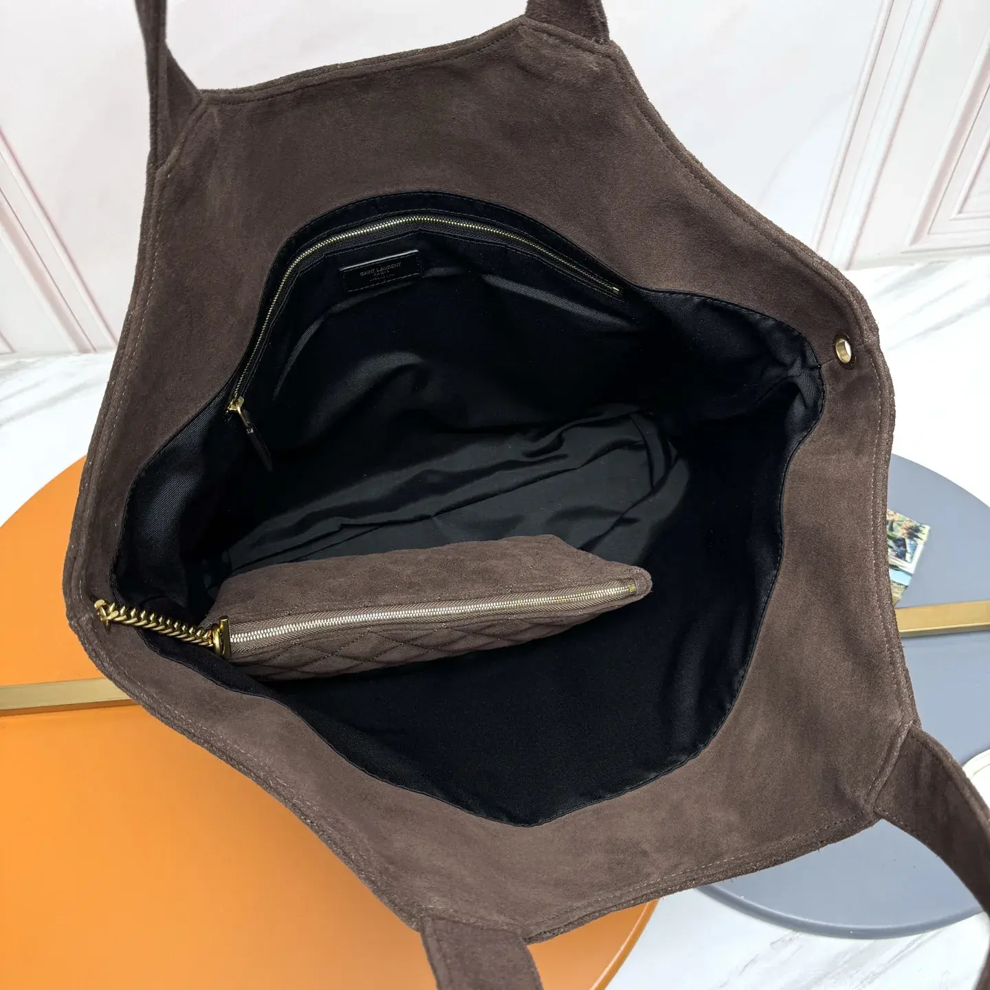 Saint Laurent Brown Icare Tote Bag product photo from LabelPicks