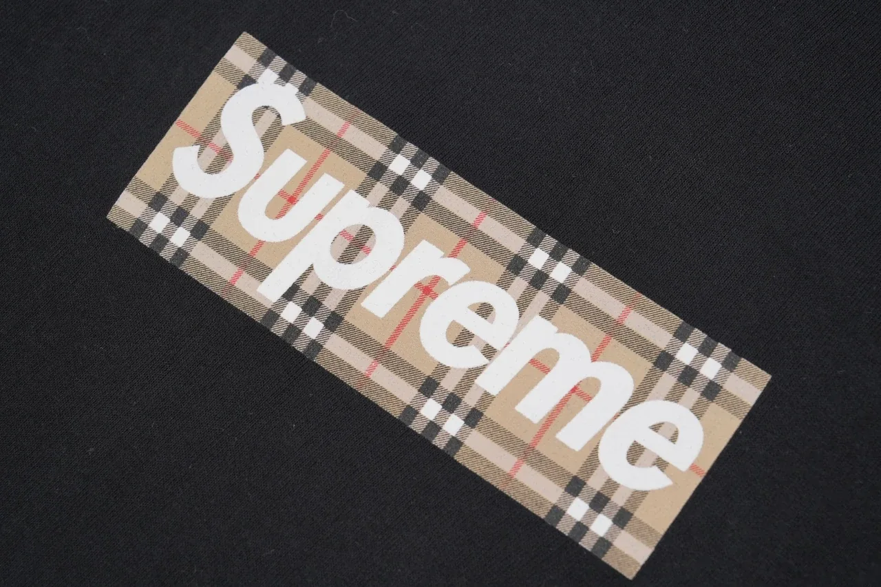 Supreme Black Check Box Logo T-Shirt product photo from LabelPicks