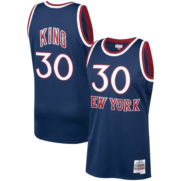Bernard King New York Knicks 1982/83 Hardwood Classics Swingman Jersey - Navy