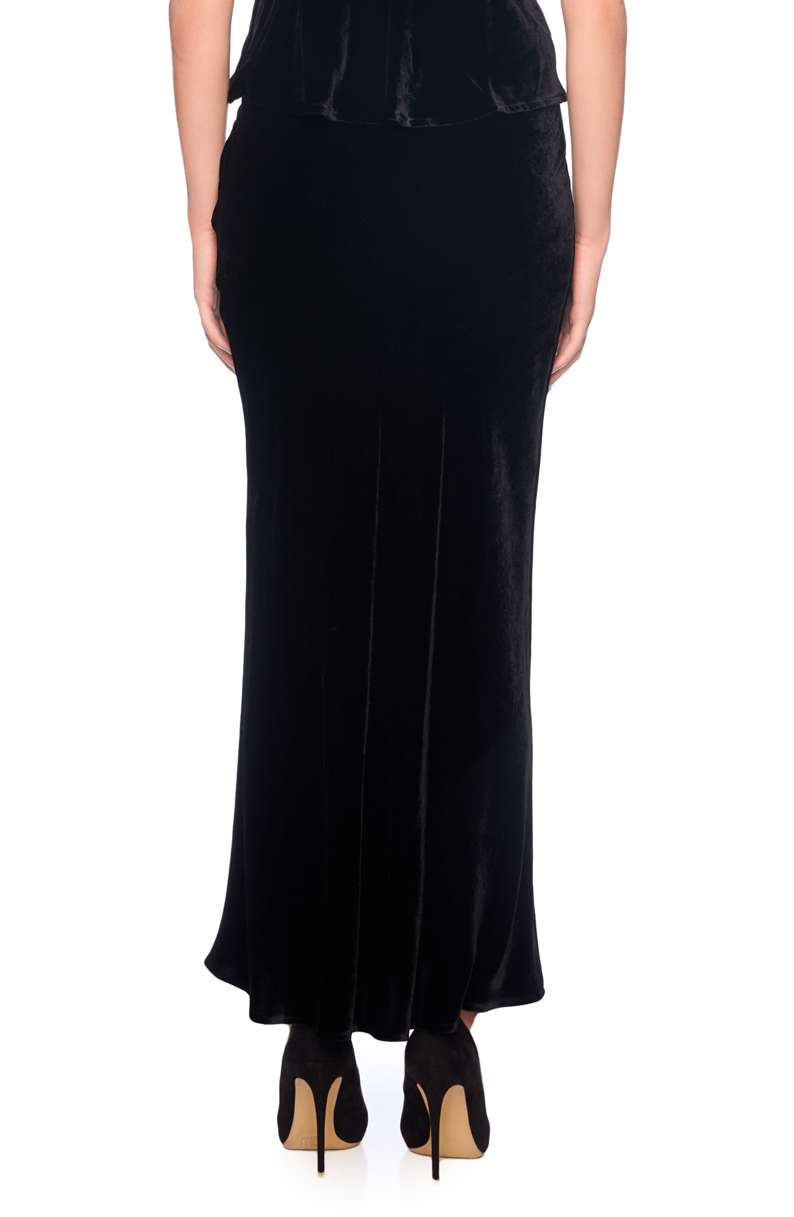 Susana Monaco Velvet Bias Cut Skirt