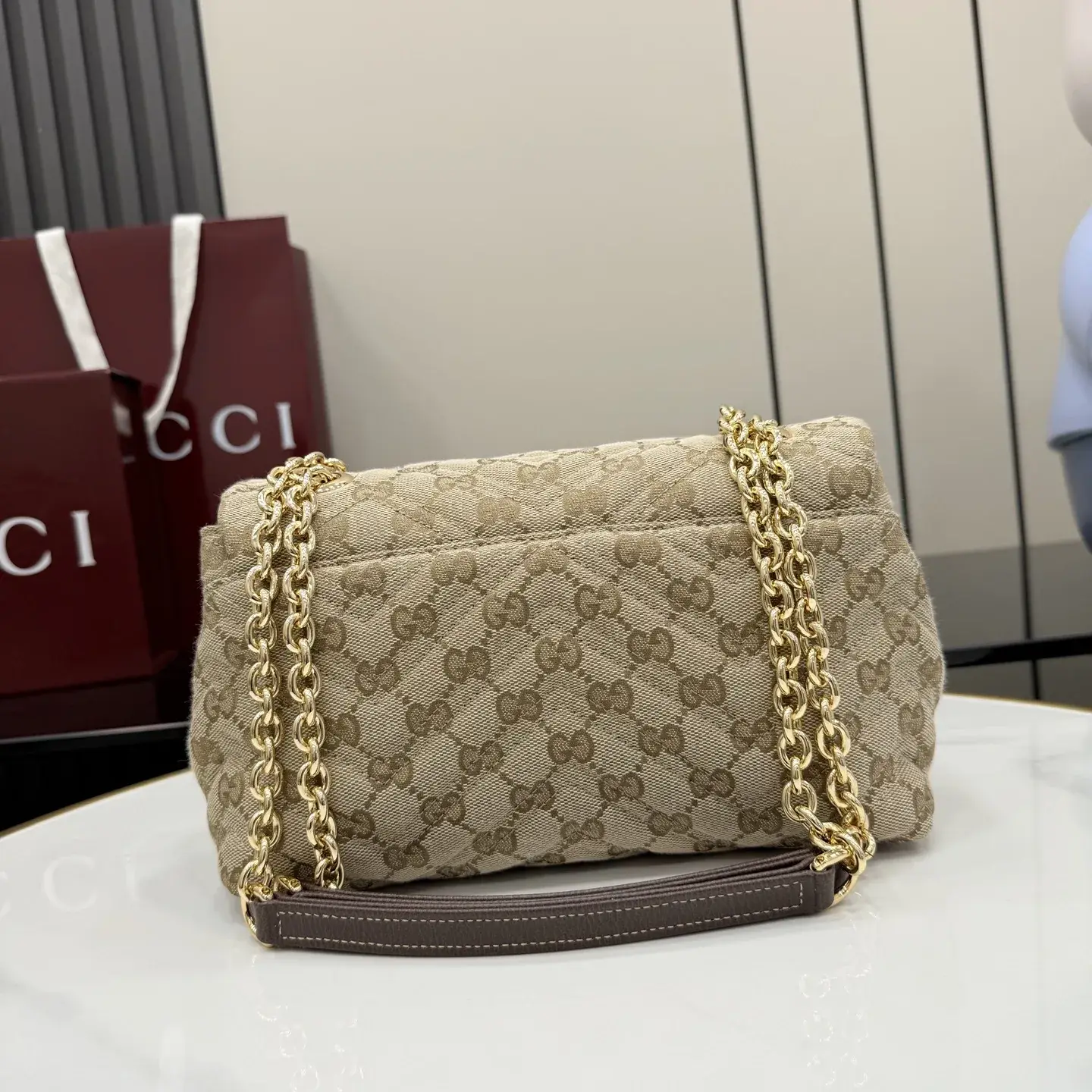 Gucci Brown Generation GG Supreme Canvas Crossbody Bag product photo from LabelPicks