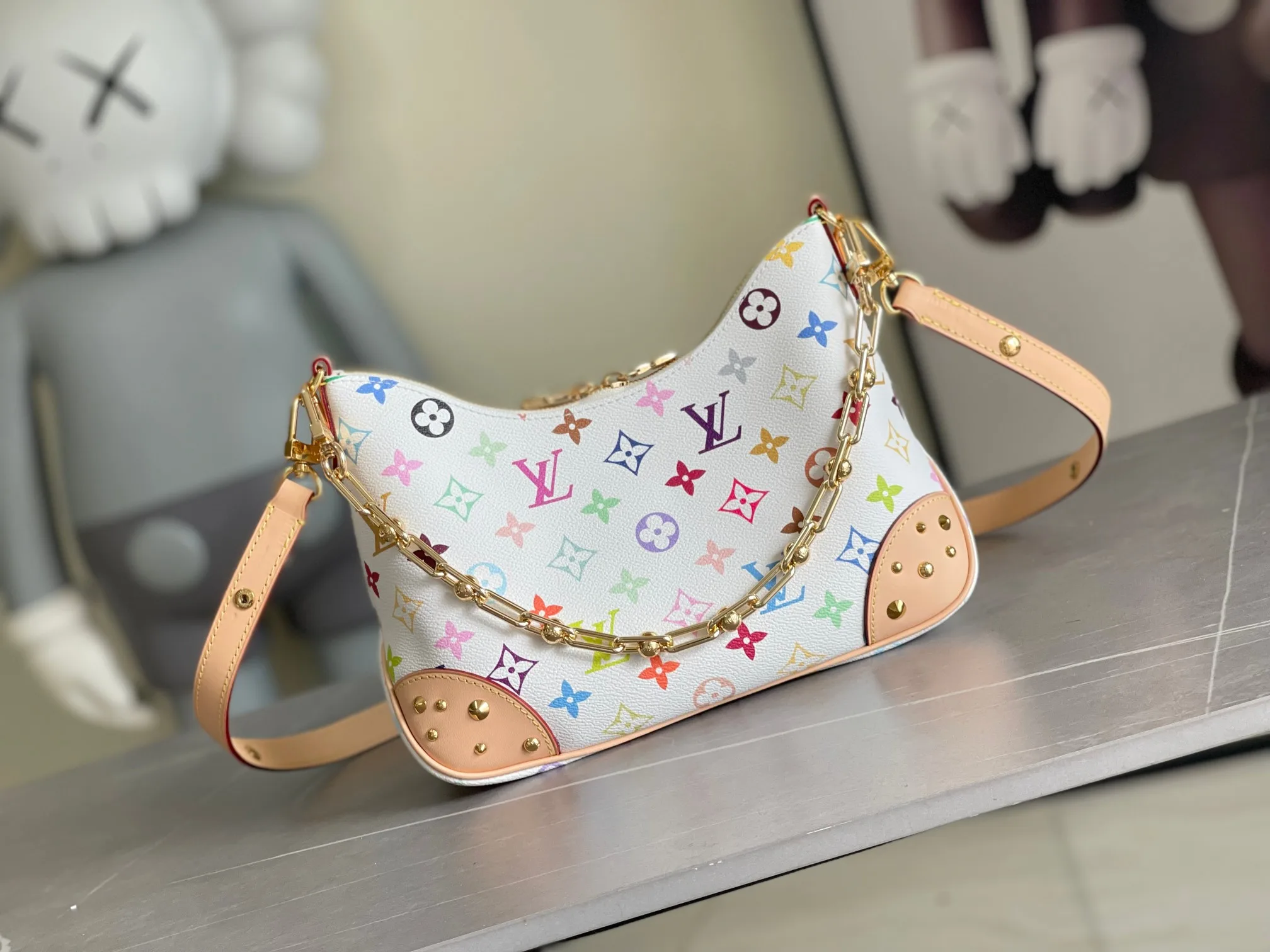 Louis Vuitton Gold Canvas and Leather Shoulder Bag product photo from LabelPicks