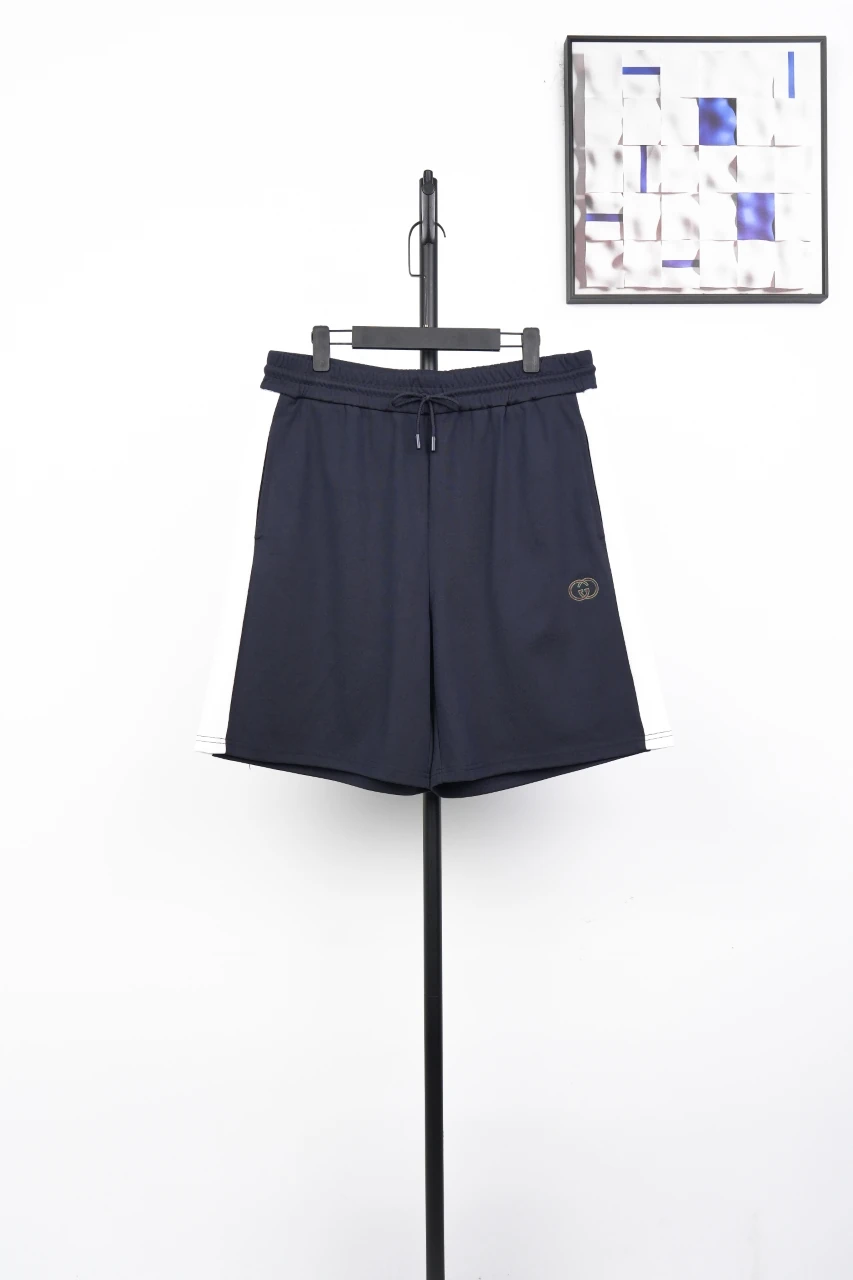 GUCCI Navy White-Trim GG Embroidered Athletic Shorts product photo from LabelPicks