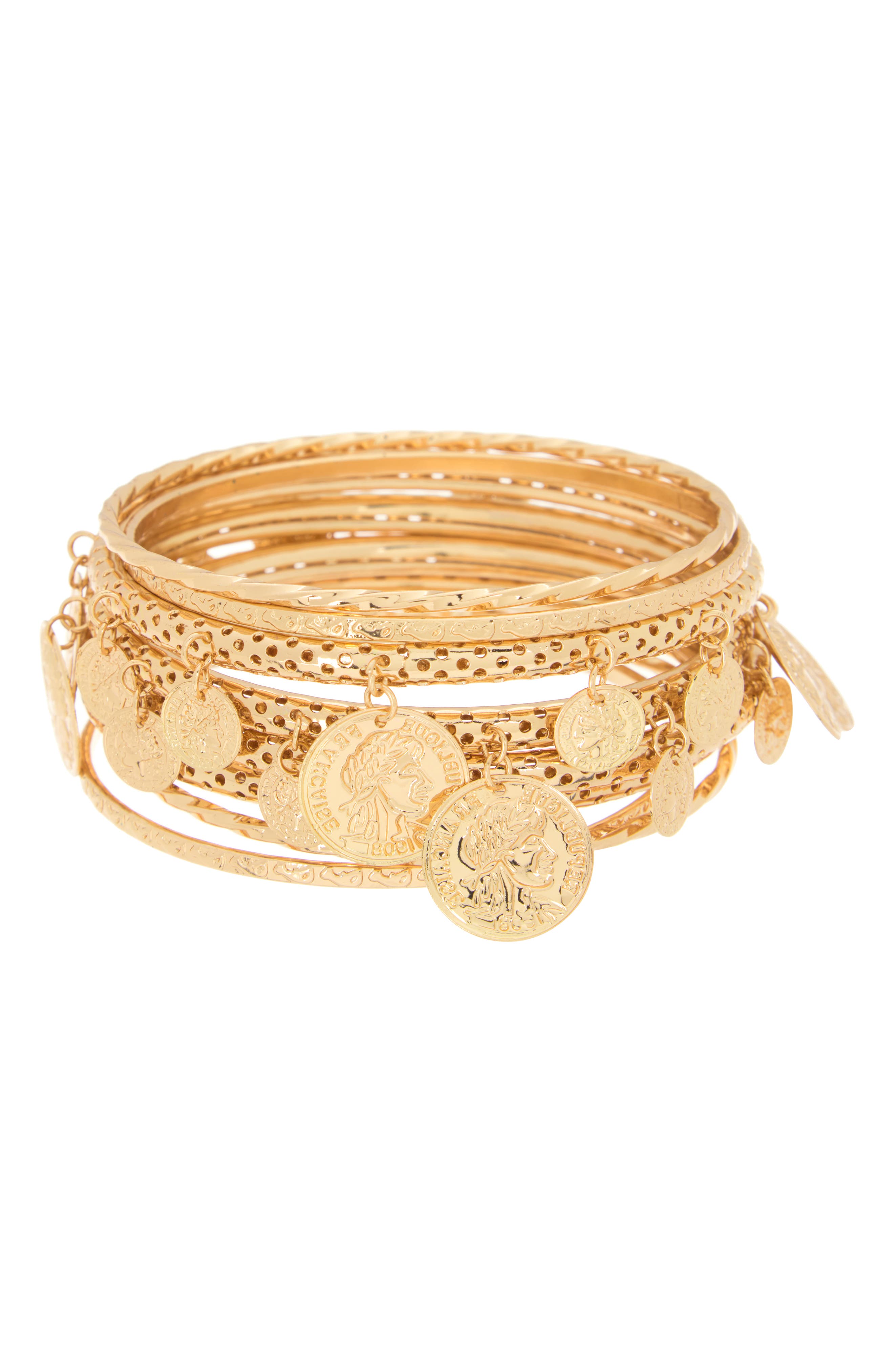 NORDSTROM RACK Set of 8 Assorted Bangle Bracelets