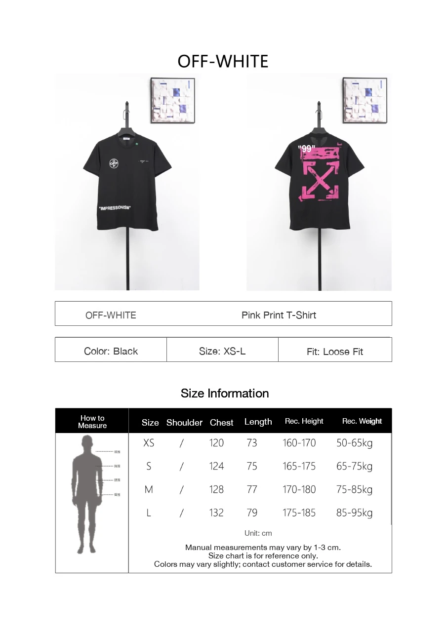 Off-White Black Pink Spray Arrow T-Shirt product photo from LabelPicks