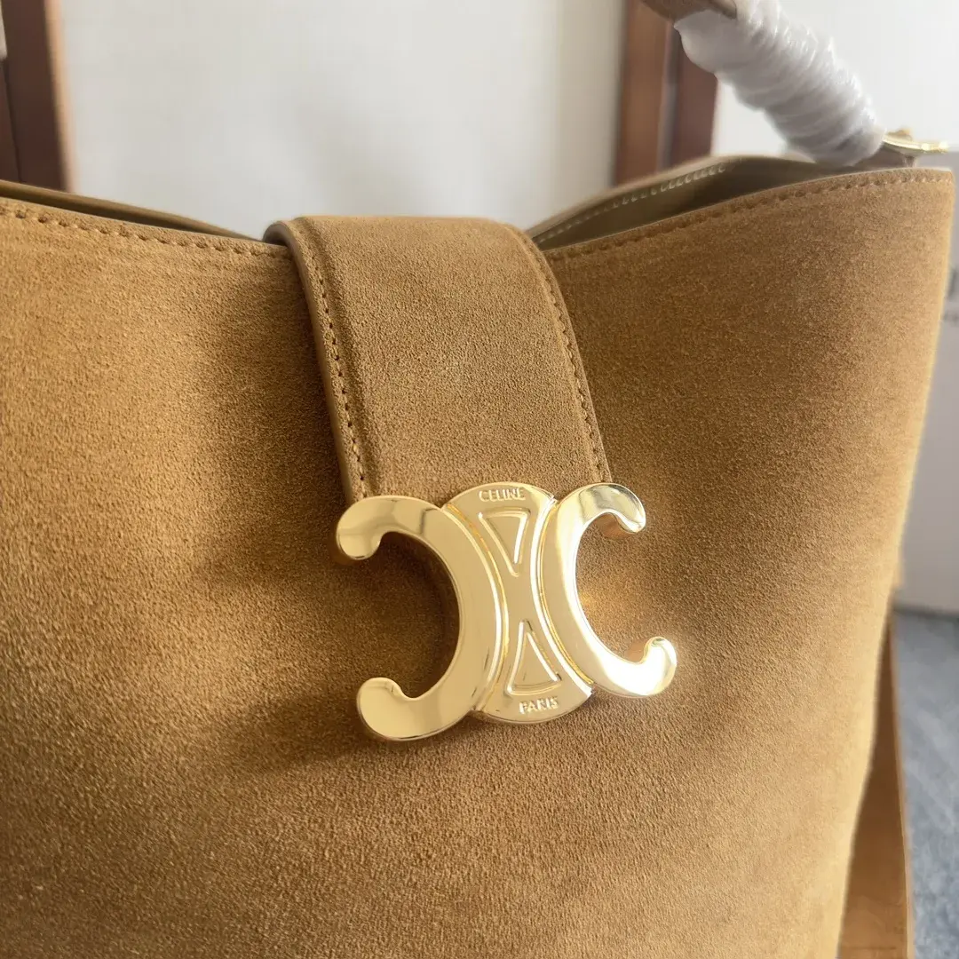 Celine Brown Louise Calfskin Bucket Bag product photo from LabelPicks