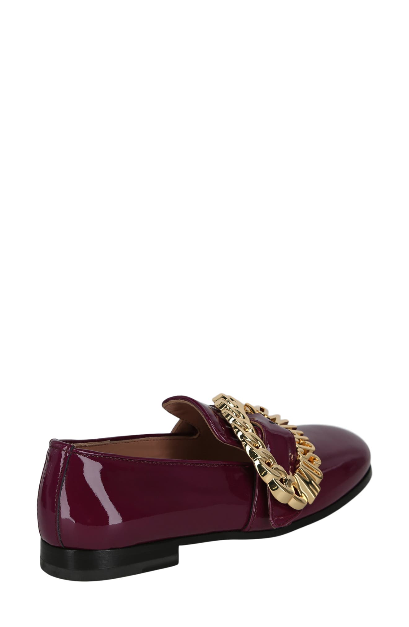 Moschino Big Buckle Patent Leather Loafer