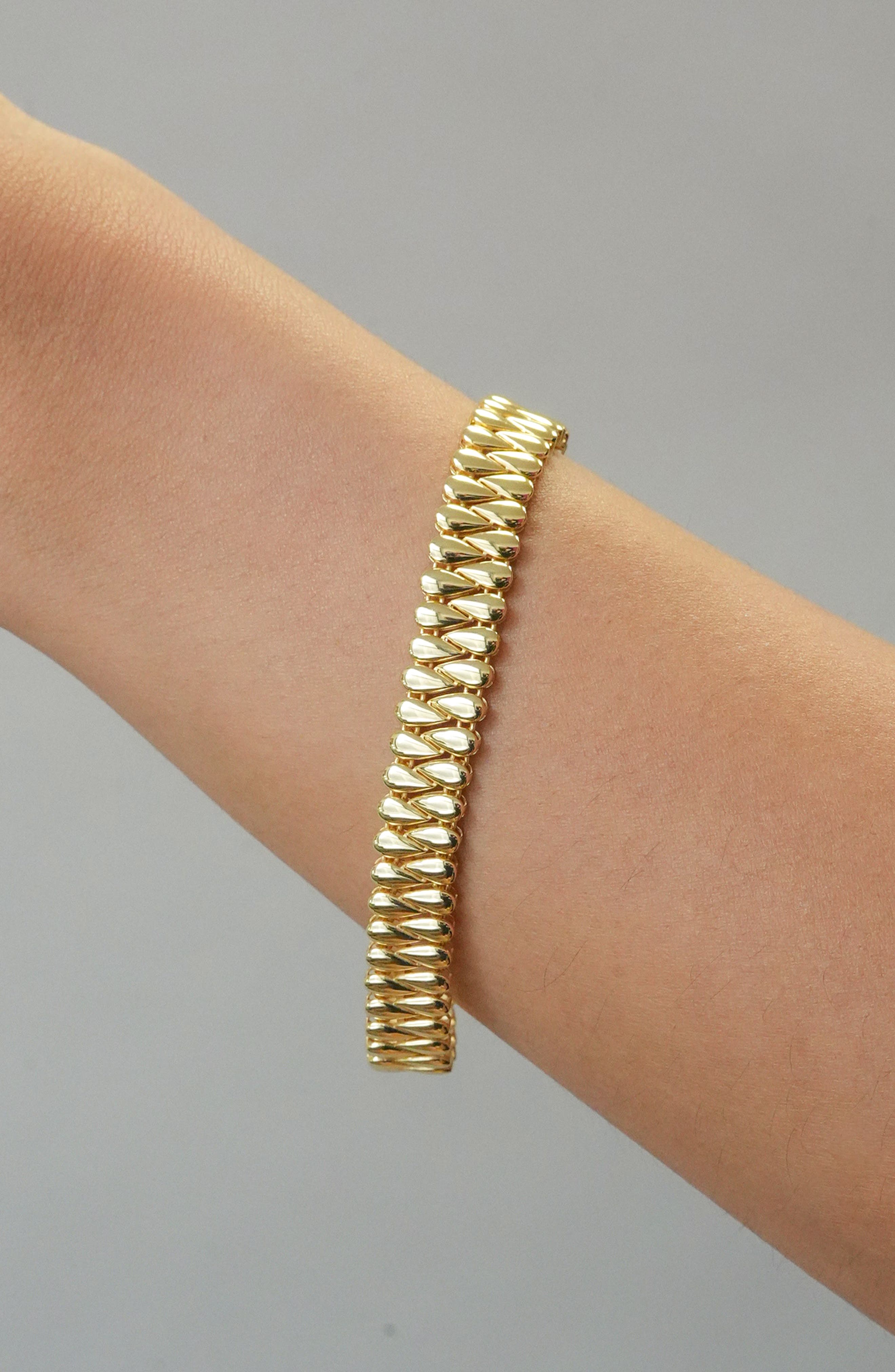 Argento Vivo Sterling Silver Pointed Link Bracelet