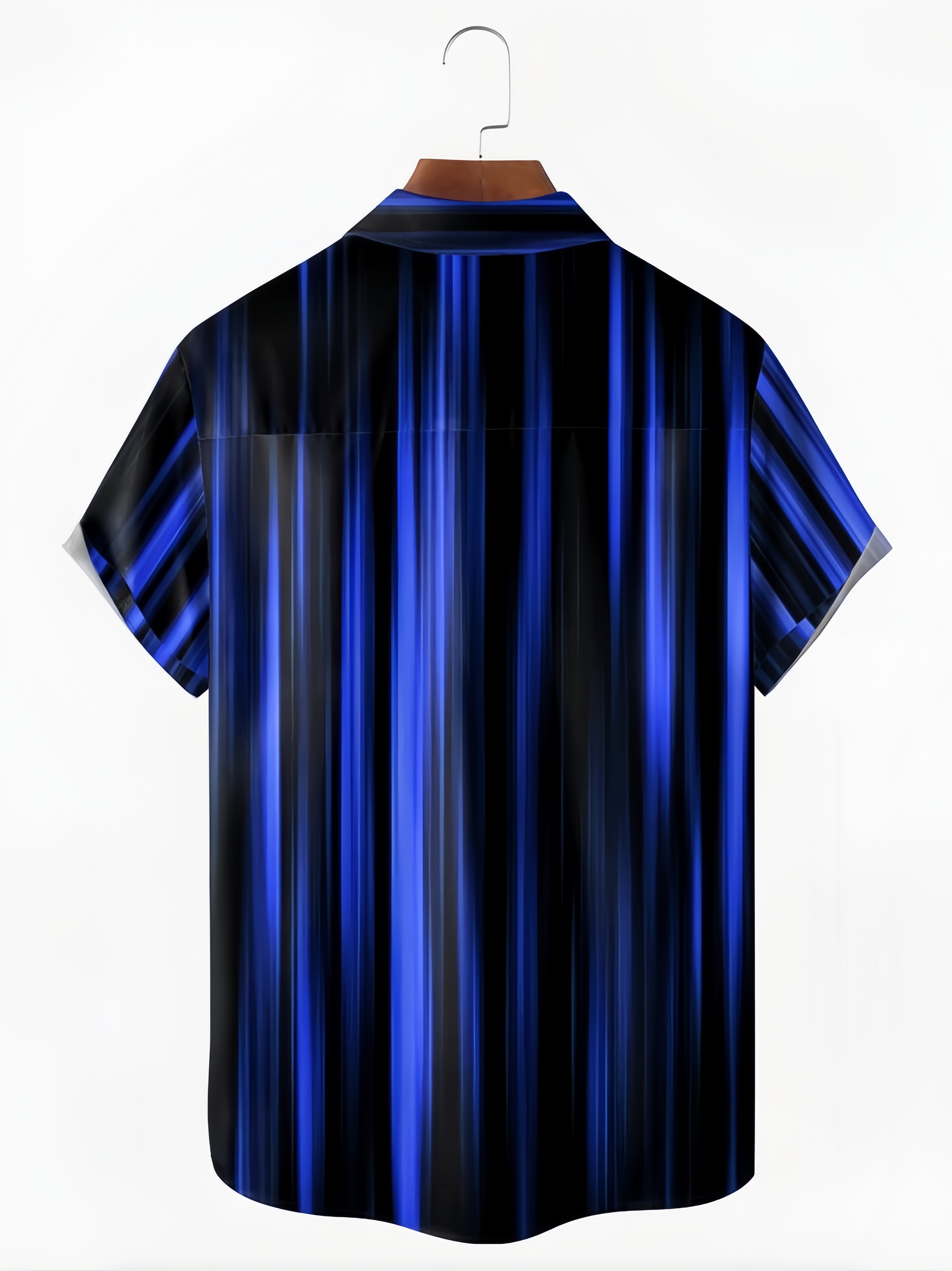 Striped Chest Pocket Short Sleeve Casual Shirt