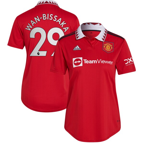 Aaron Wan-Bissaka Manchester United adidas Women's 2022/23 Home Replica Player Jersey - Red