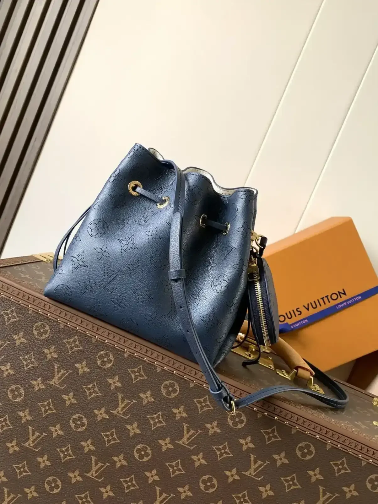Louis Vuitton Navy Calfskin Bucket Bag product photo from LabelPicks