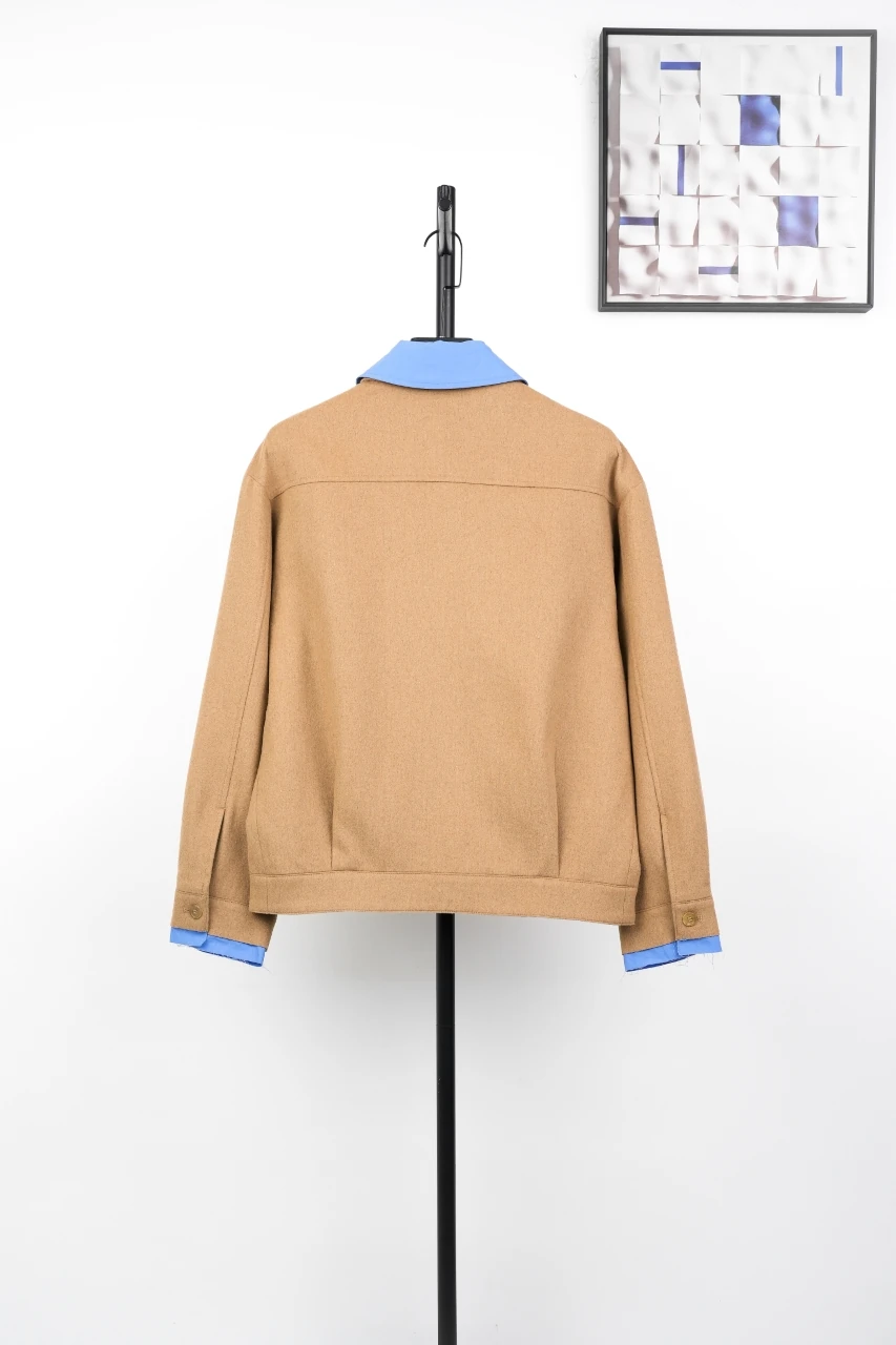 Miu Miu Camel Contrast Collar Jacket product photo from LabelPicks