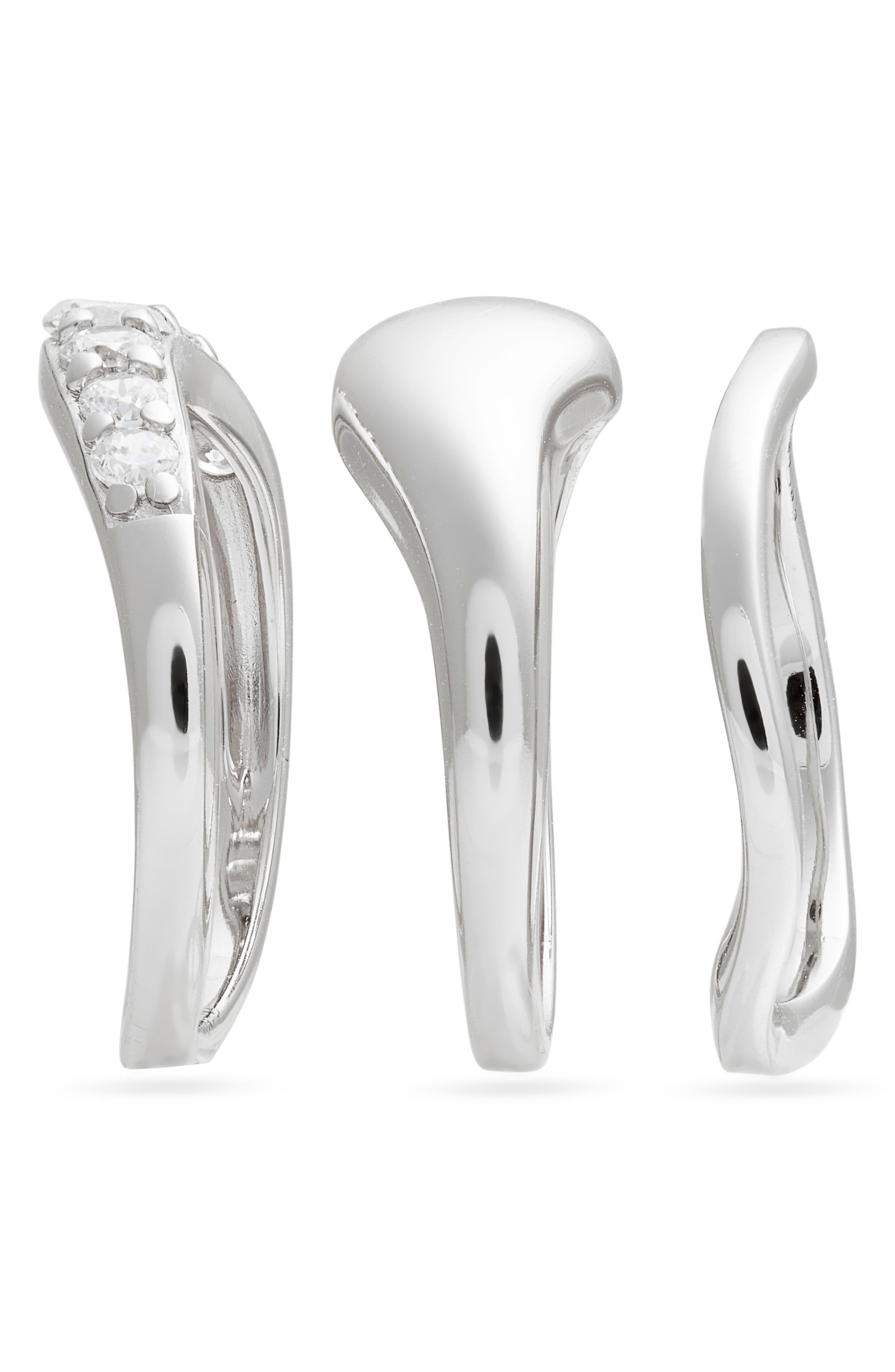 Nordstrom Set of 3 Sculpted Rings