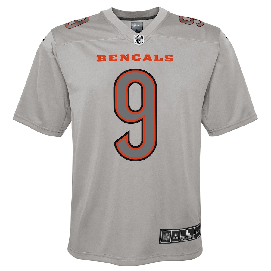 Joe Burrow Cincinnati Bengals Nike Youth Atmosphere Game Jersey - Gray