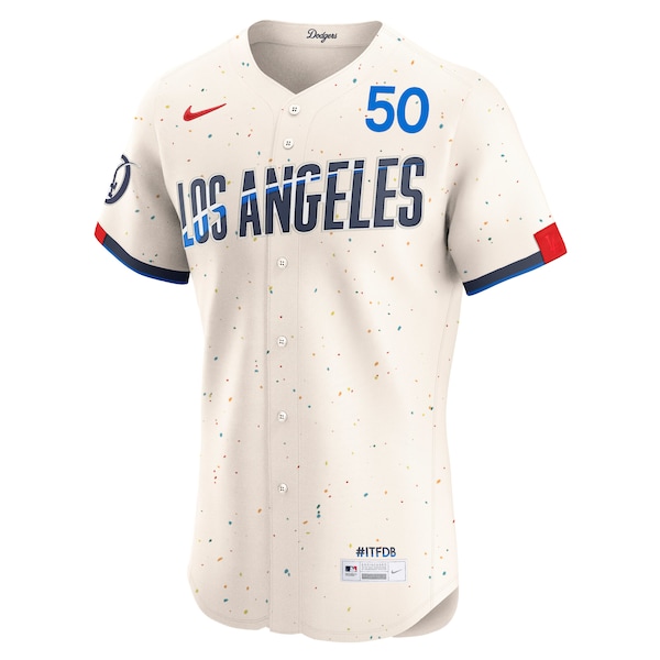 Mookie Betts Los Angeles Dodgers Nike City Connect Elite Jersey - Cream