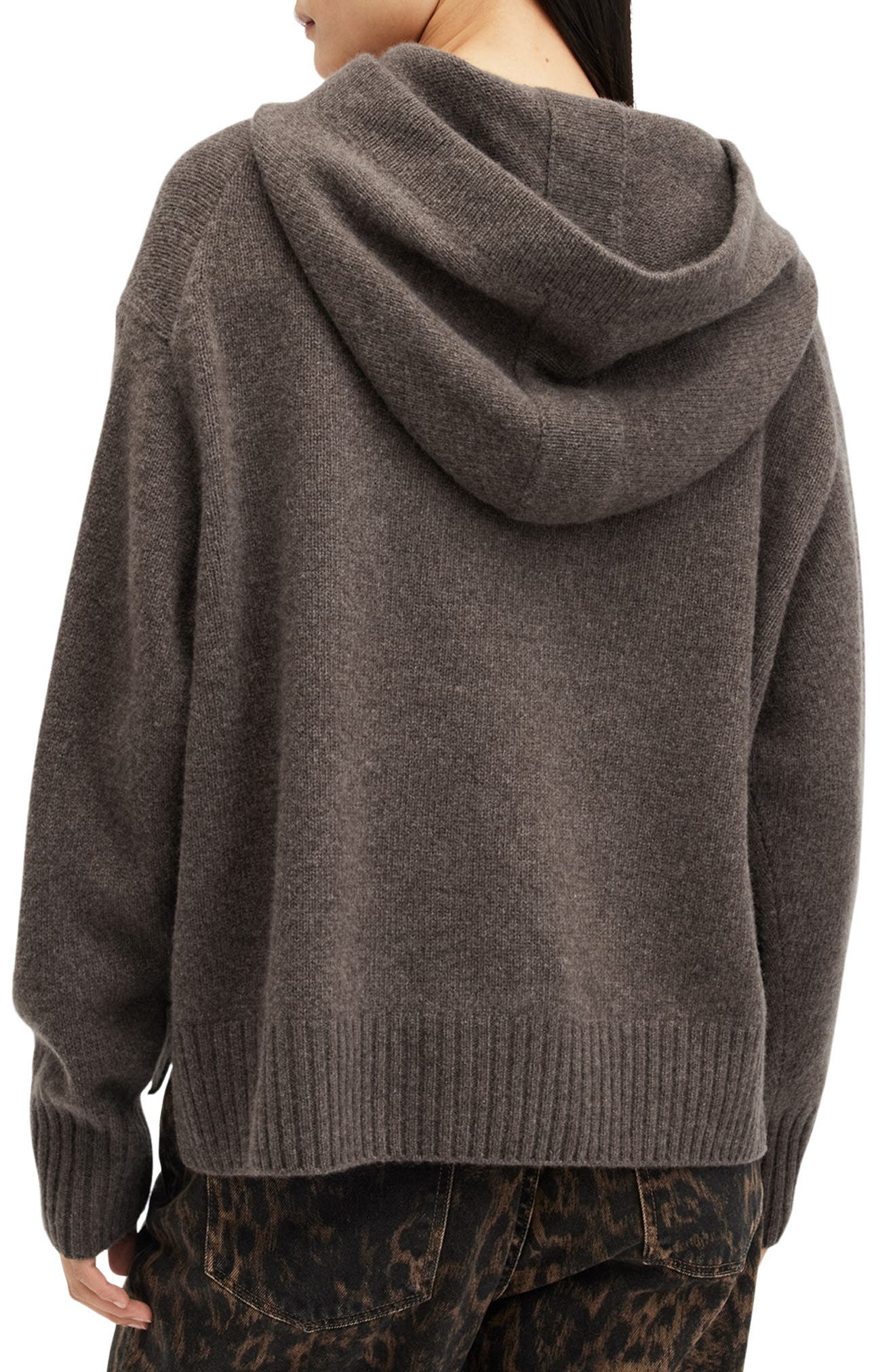 AllSaints Ines Cashmere & Wool Hooded Sweater