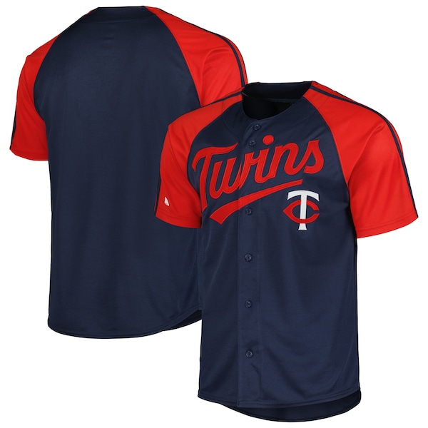 Minnesota Twins Stitches Team Raglan Sleeve Jersey - Navy