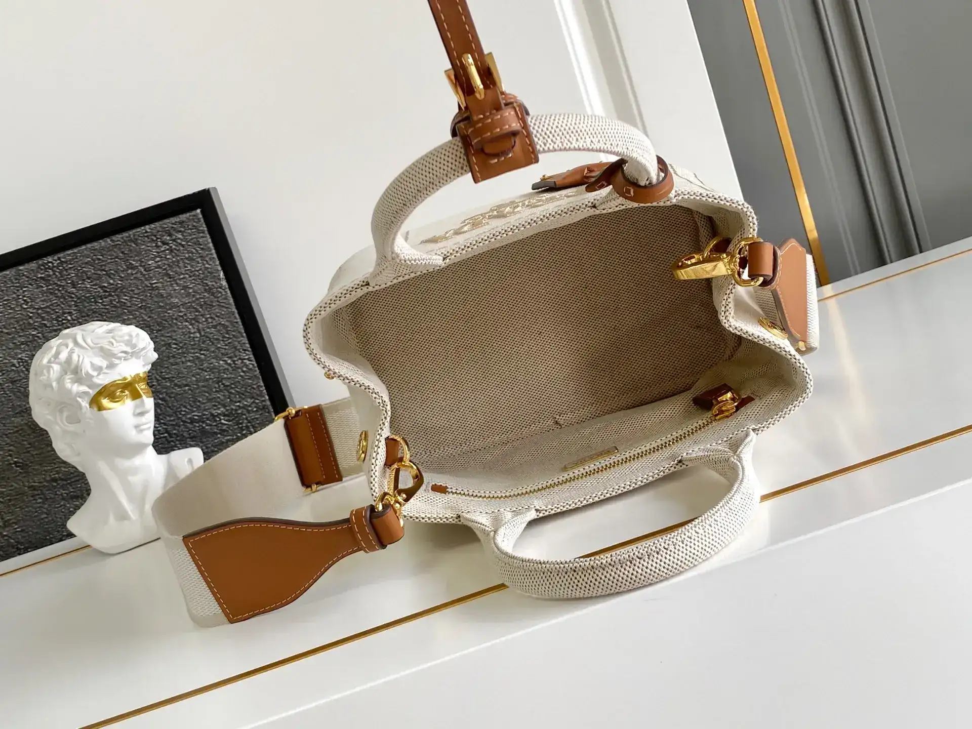 Prada Canvas and Leather Tote Bag product photo from LabelPicks