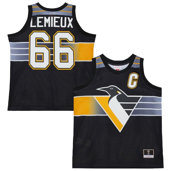 Mario Lemieux Pittsburgh Penguins  Unisex Maxxed Out Fashion Basketball Jersey - Black