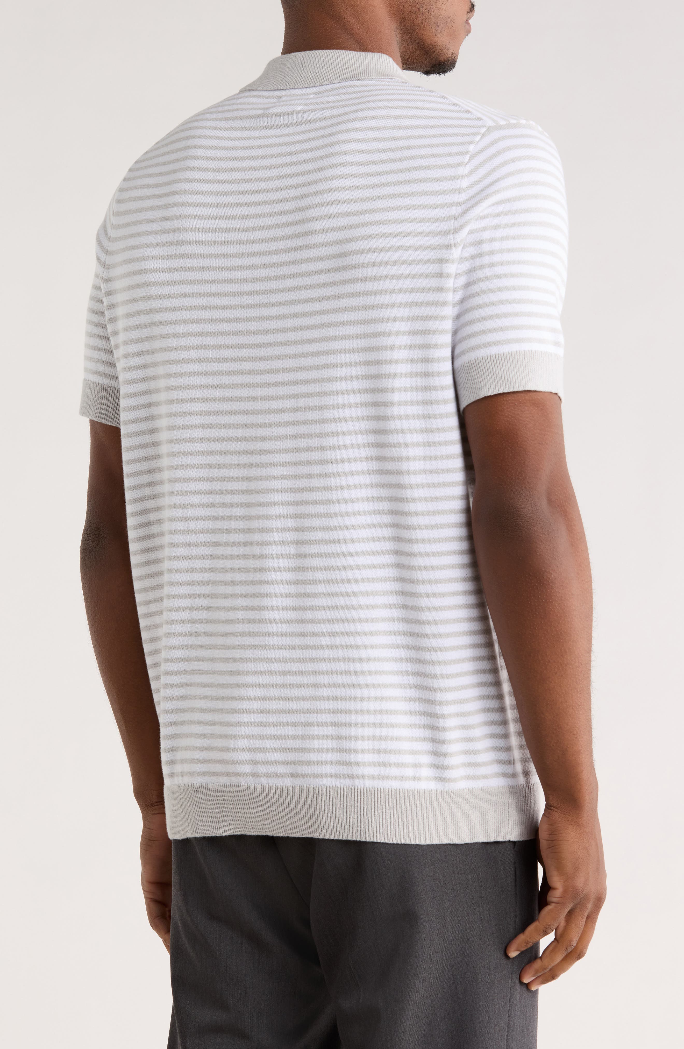 14th & Union Short Sleeve Johnny Collar Knit Top