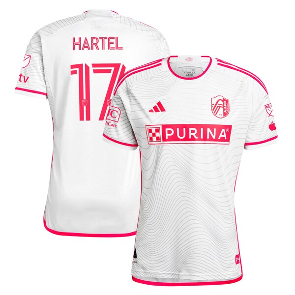 Marcel Hartel St. Louis City SC adidas 2024 The Confluence Kit Authentic Player Jersey - White
