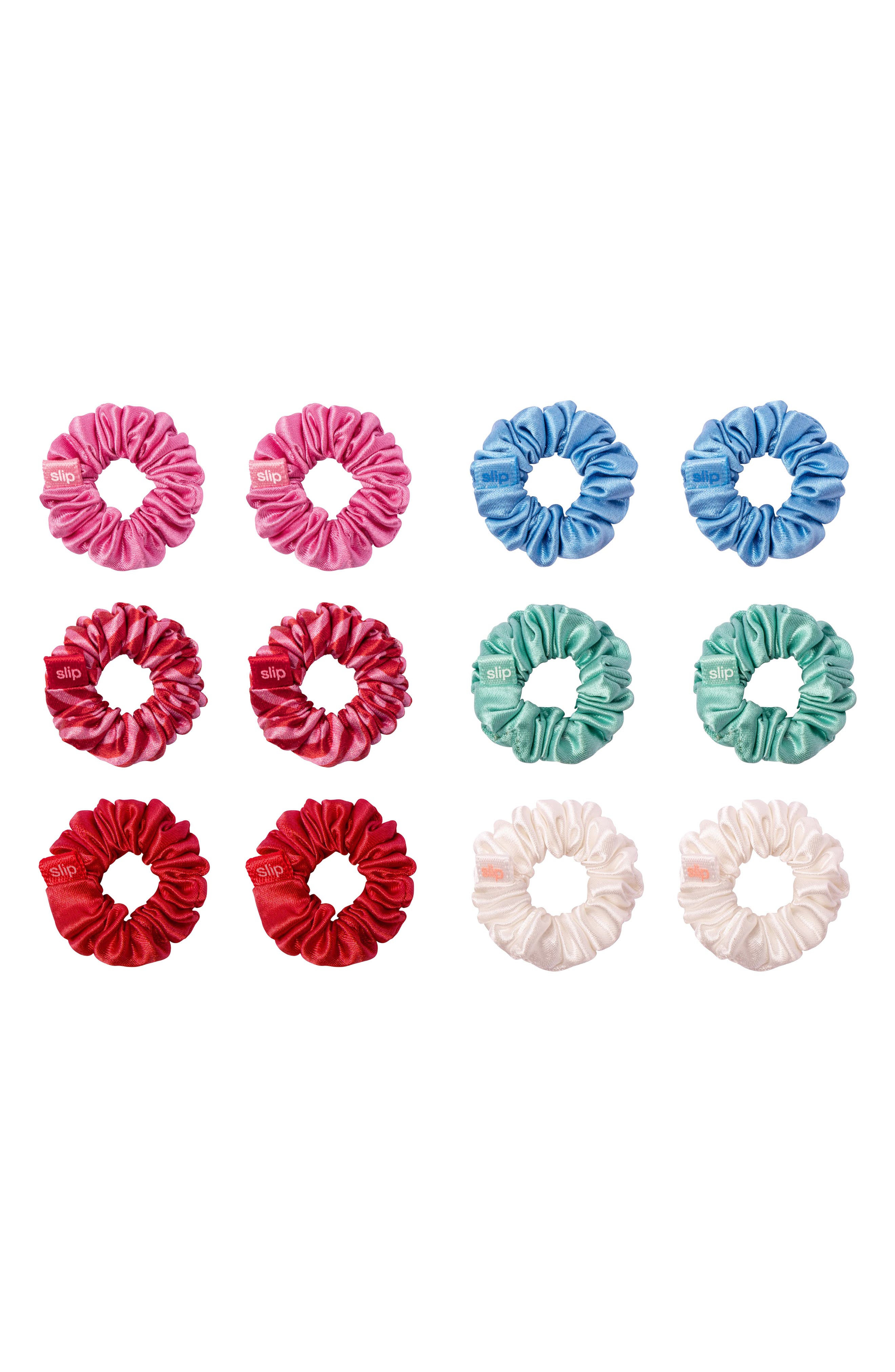 slip Set of 12 Minnie Pure Silk Scrunchies