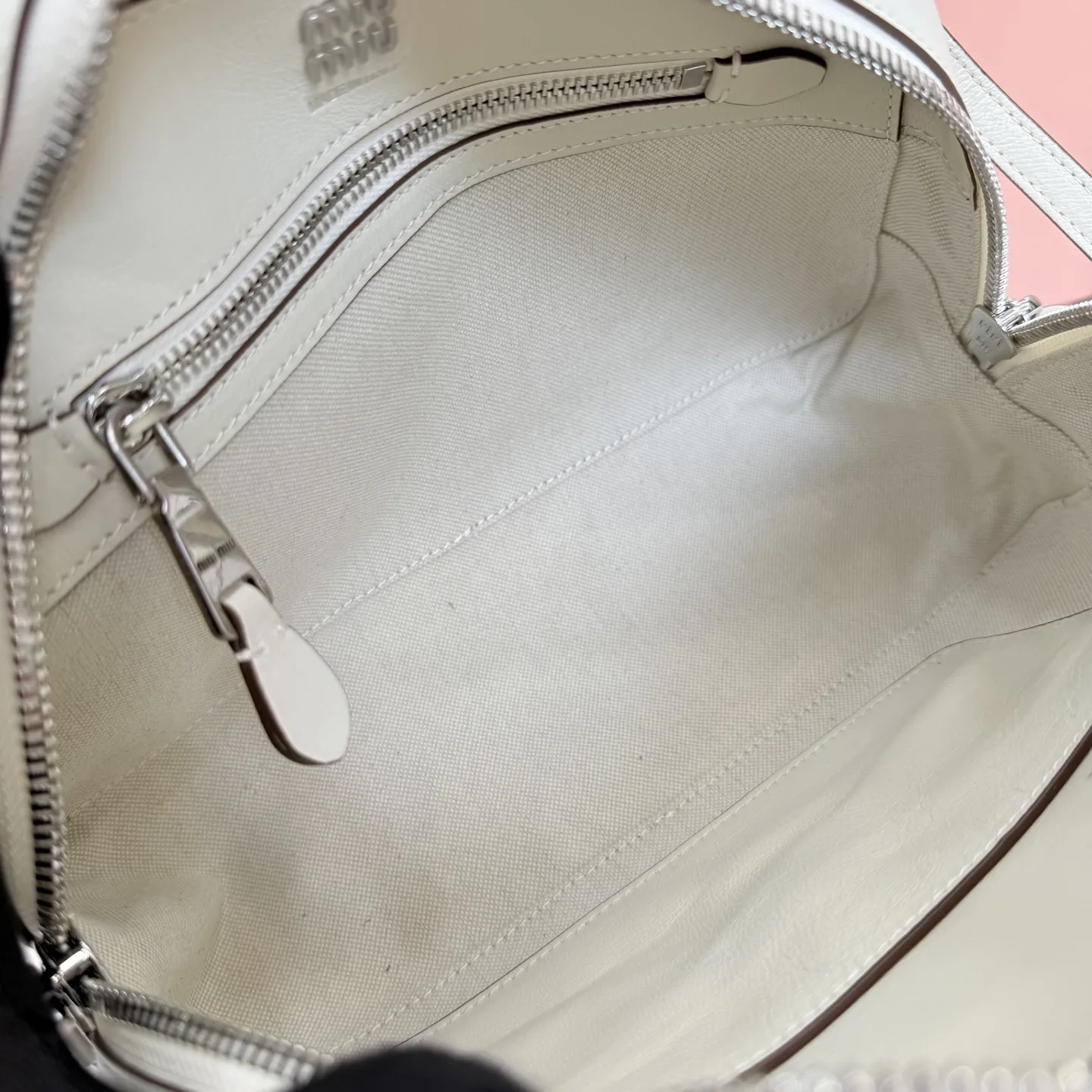 Miu Miu White Vivant Lambskin Top Handle Bag product photo from LabelPicks