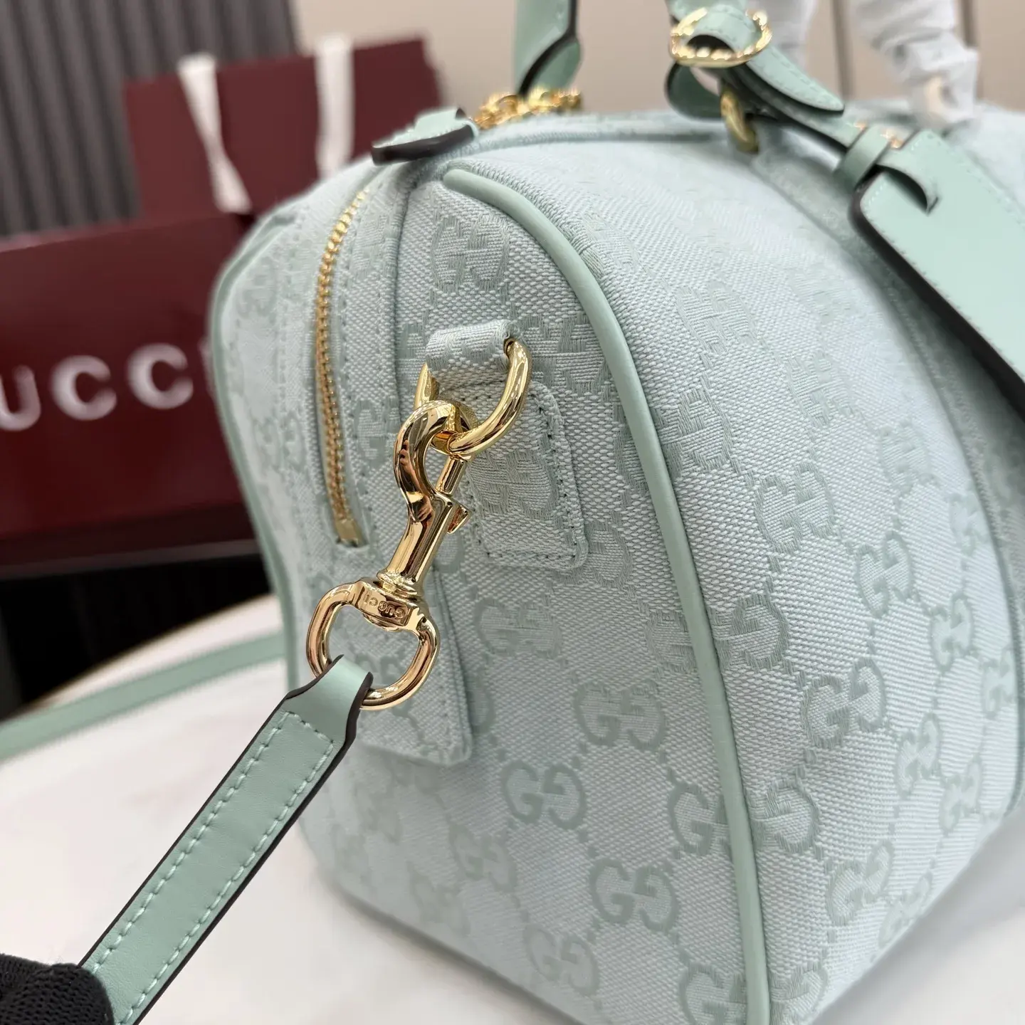 Gucci Blue Ophidia GG Supreme Canvas Top Handle Bag product photo from LabelPicks