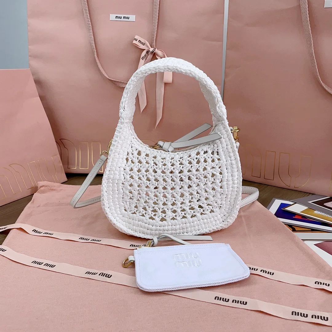 Miu Miu Woven Leather Hobo Bag product photo from LabelPicks