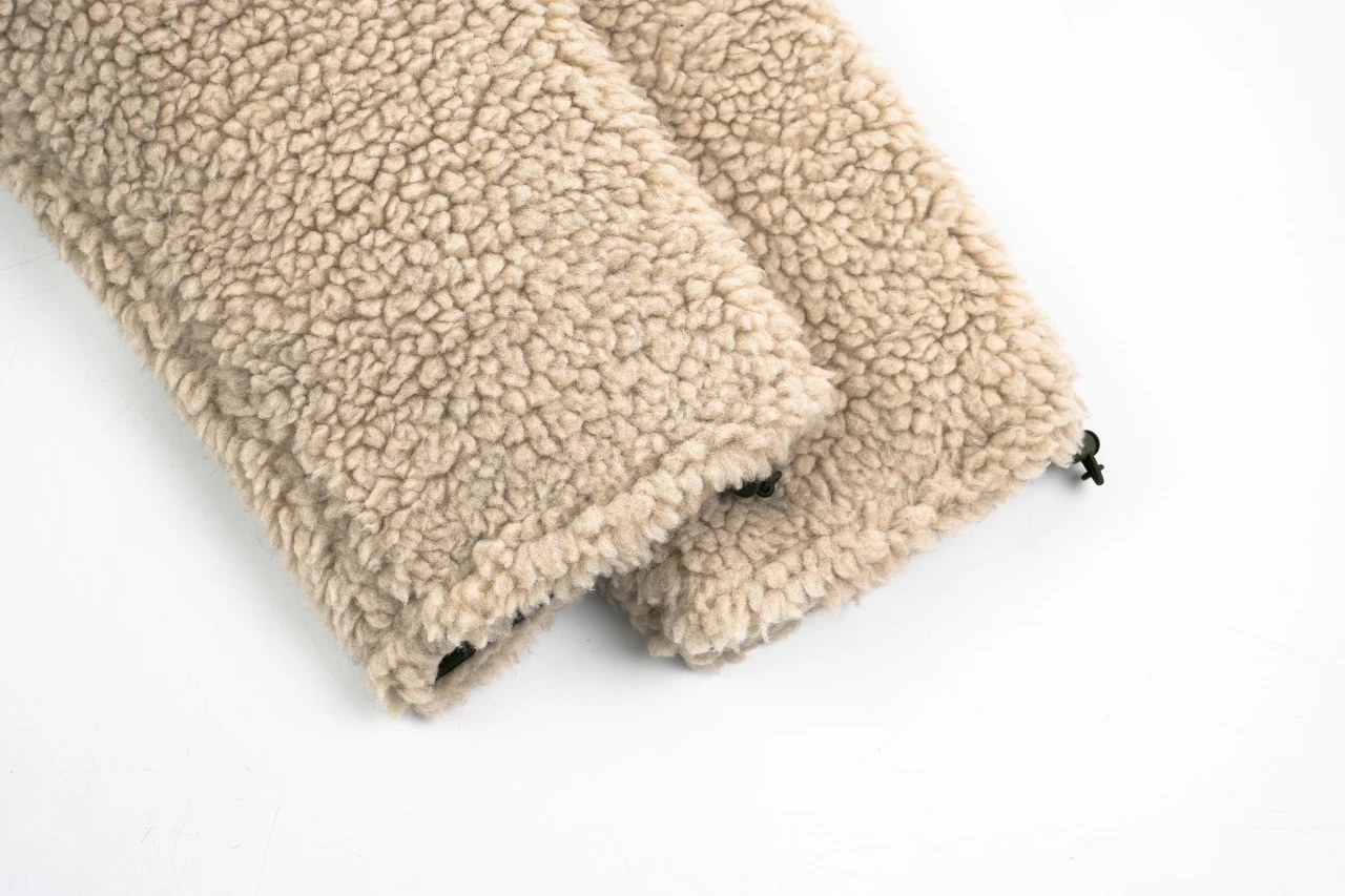 Miu Miu Beige Sherpa Look Hooded Down Jacket product photo from LabelPicks