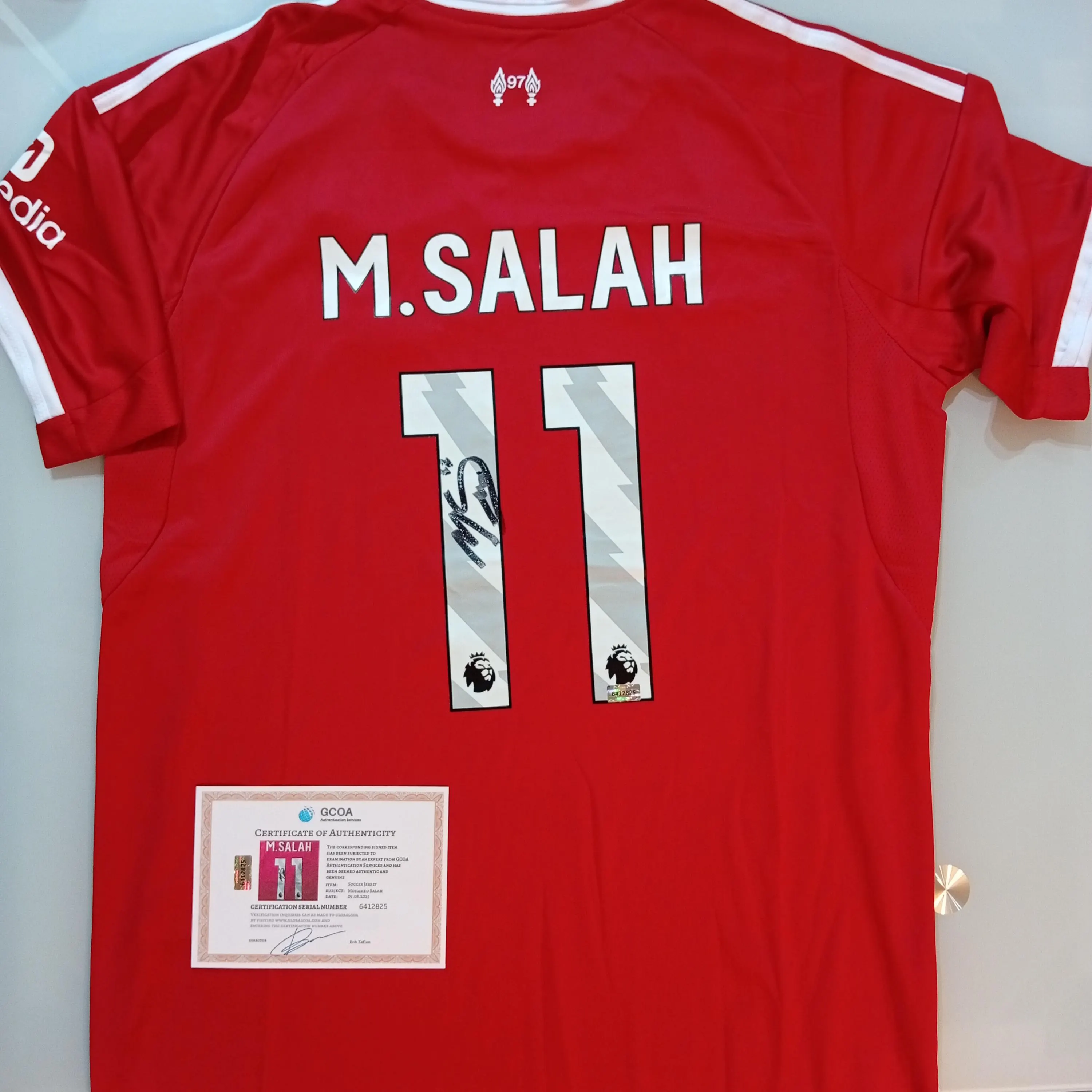 Mohamed Salah Signed Autographed Liverpool FC Football Shirt With COA
