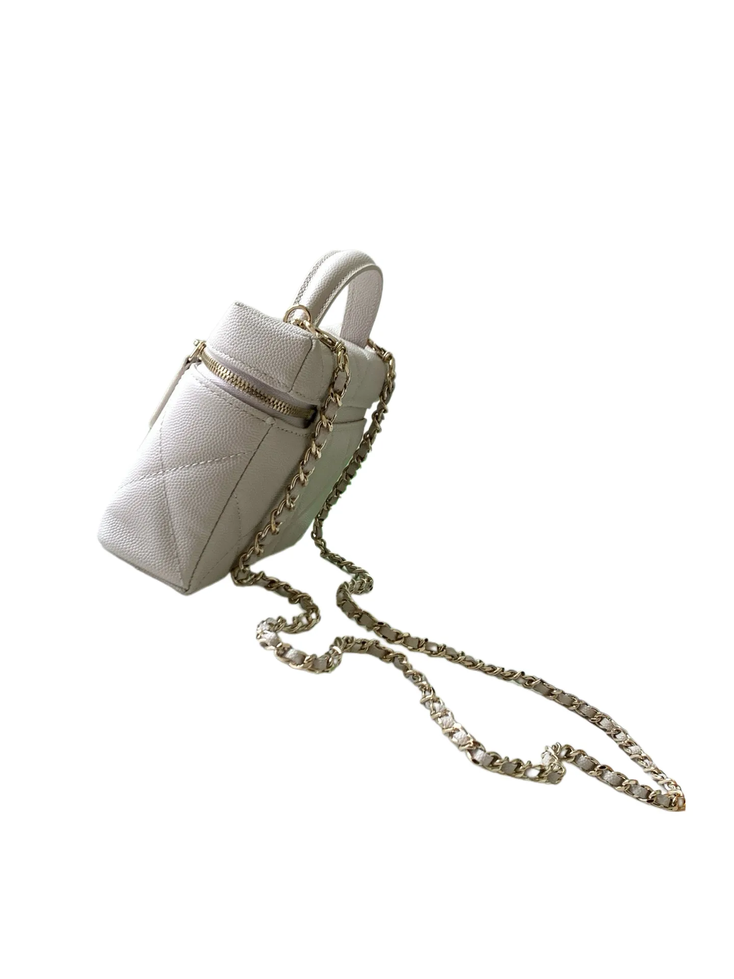 Chanel Grey Quilted Leather Top Handle Bag product photo from LabelPicks