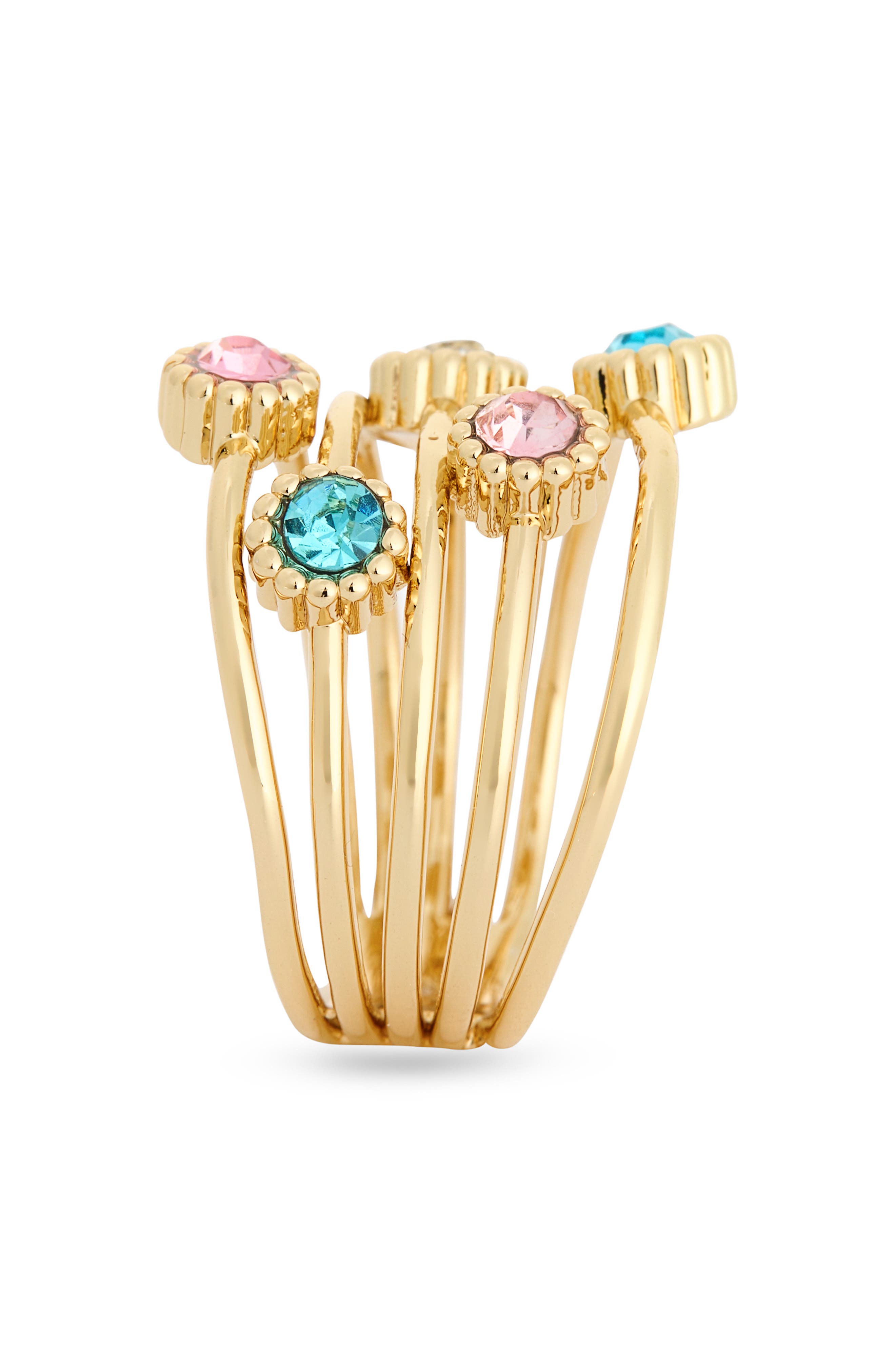 NORDSTROM RACK Bezel Crystal Layered Band Ring