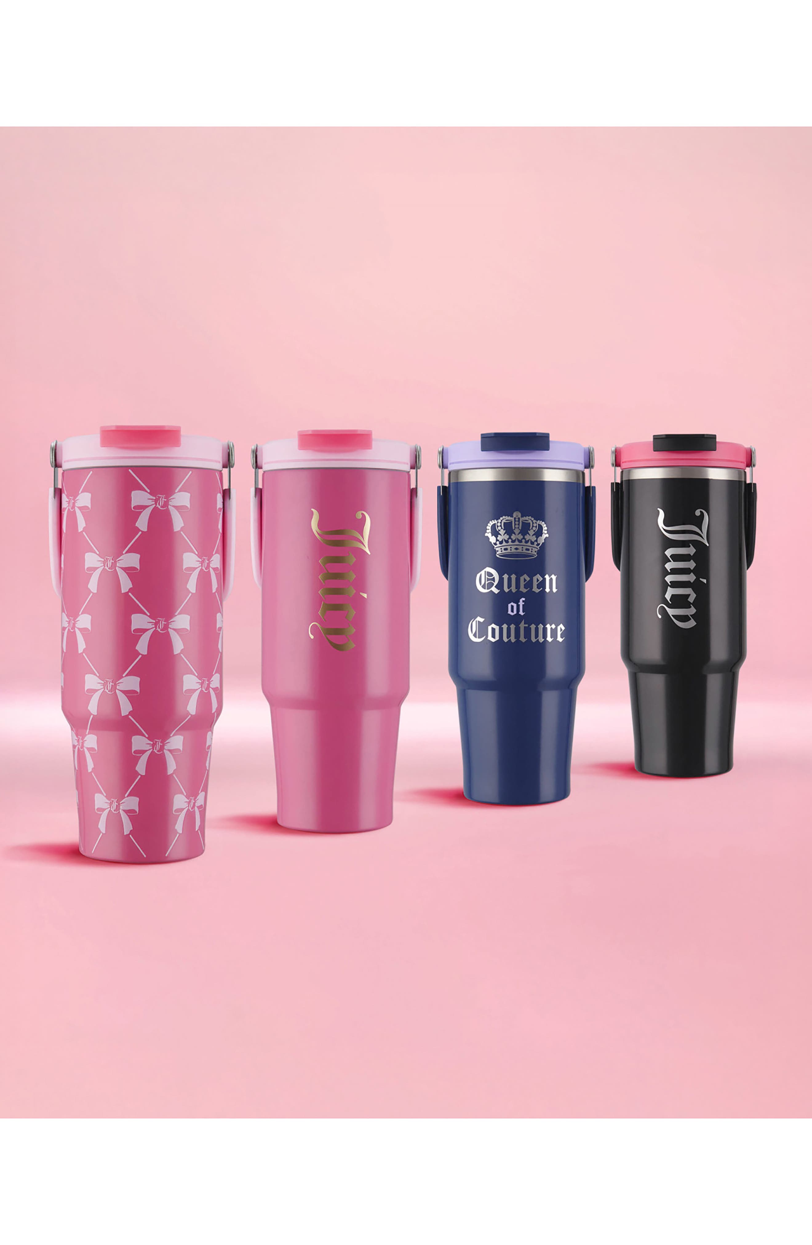 Juicy Couture 40-Ounce Stainless Steel Flip Fusion Water Tumbler