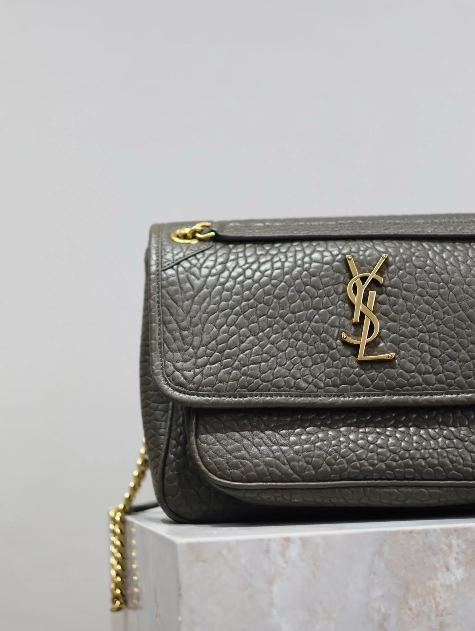 Saint Laurent Green Niki Lambskin Shoulder Bag product photo from LabelPicks