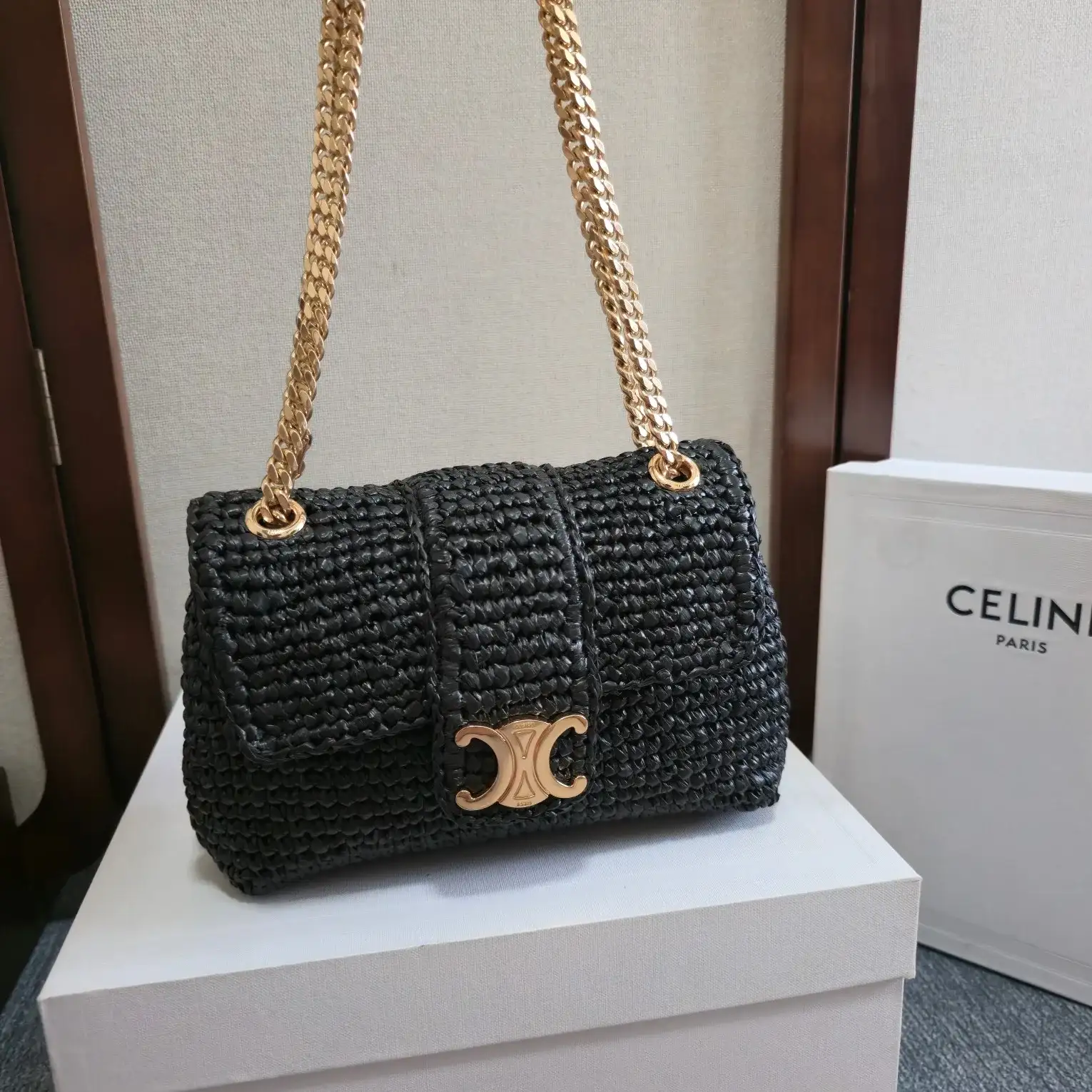 Celine Triomphe Grained Leather Crossbody Bag product photo from LabelPicks