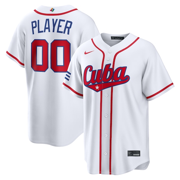 Cuba Baseball Nike 2026 World Baseball Classic Home Pick-A-Player Jersey - White