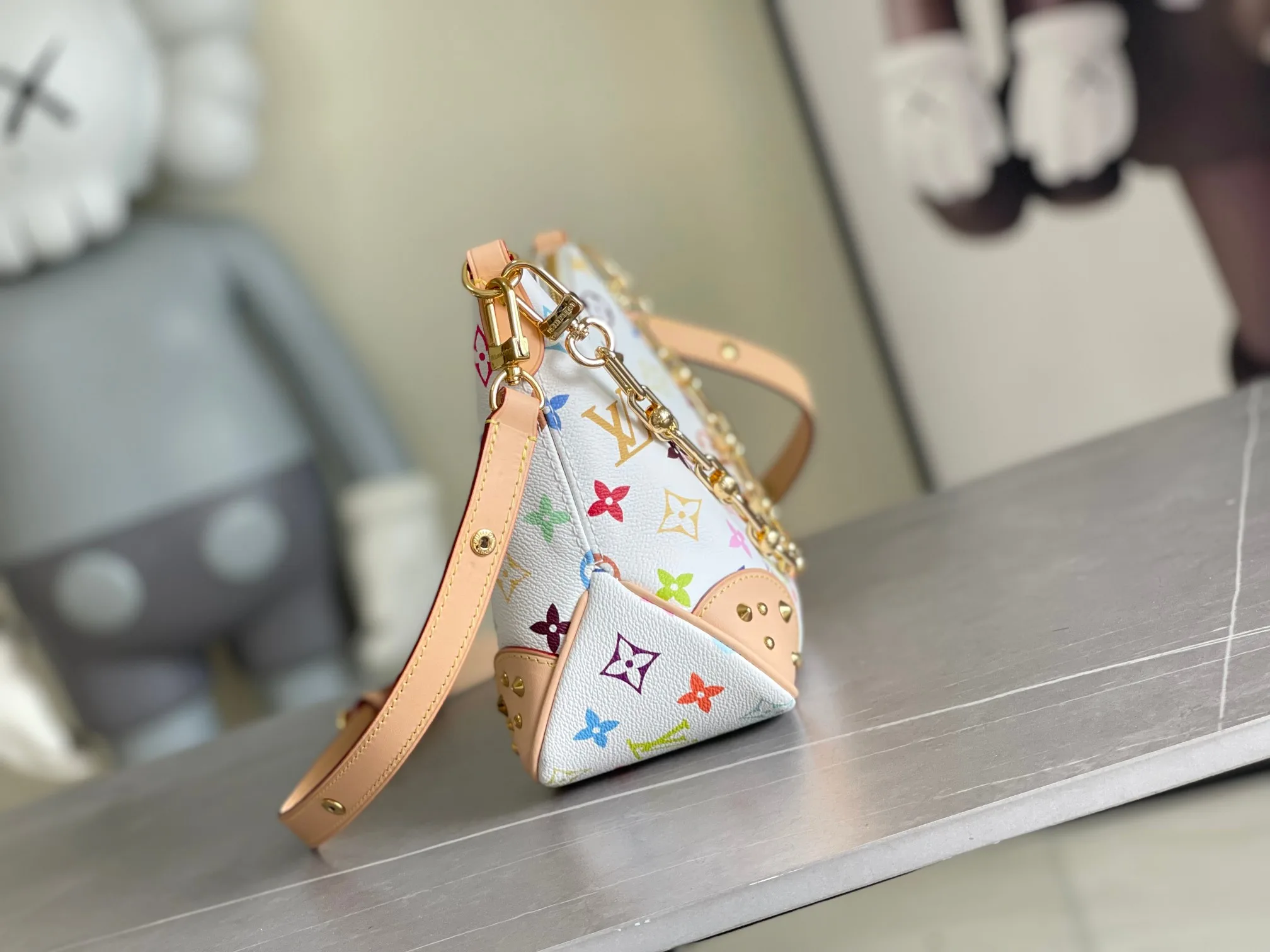 Louis Vuitton Gold Canvas and Leather Shoulder Bag product photo from LabelPicks
