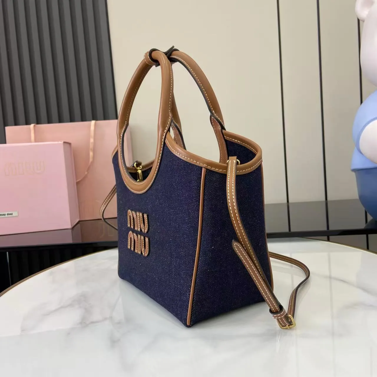 Miu Miu Brown Calfskin Tote Bag product photo from LabelPicks